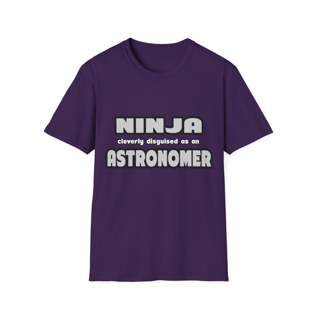 Ninja Cleverly Disguised As An Astronomer - Unisex Softstyle T-Shirt