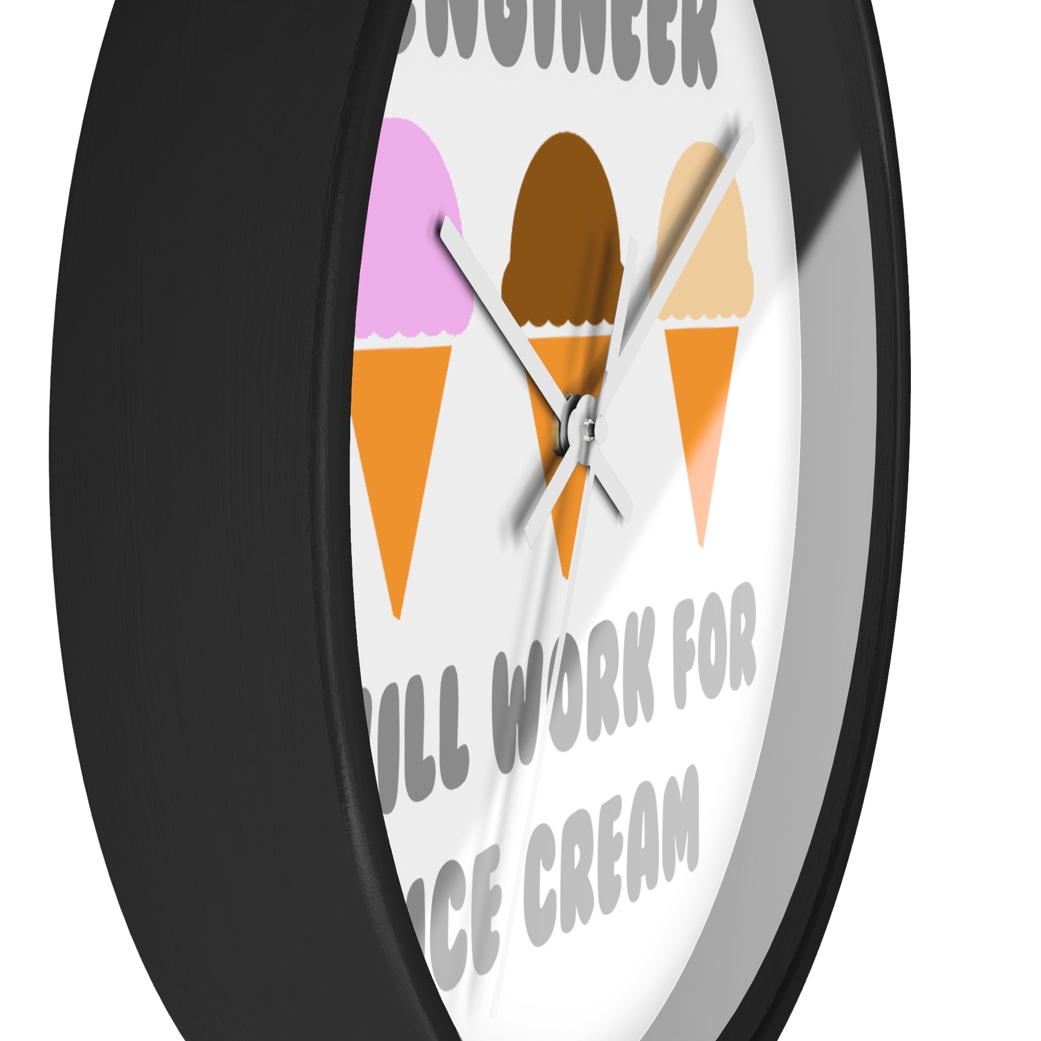 Engineer ... Will Work For Ice Cream - Wall Clock