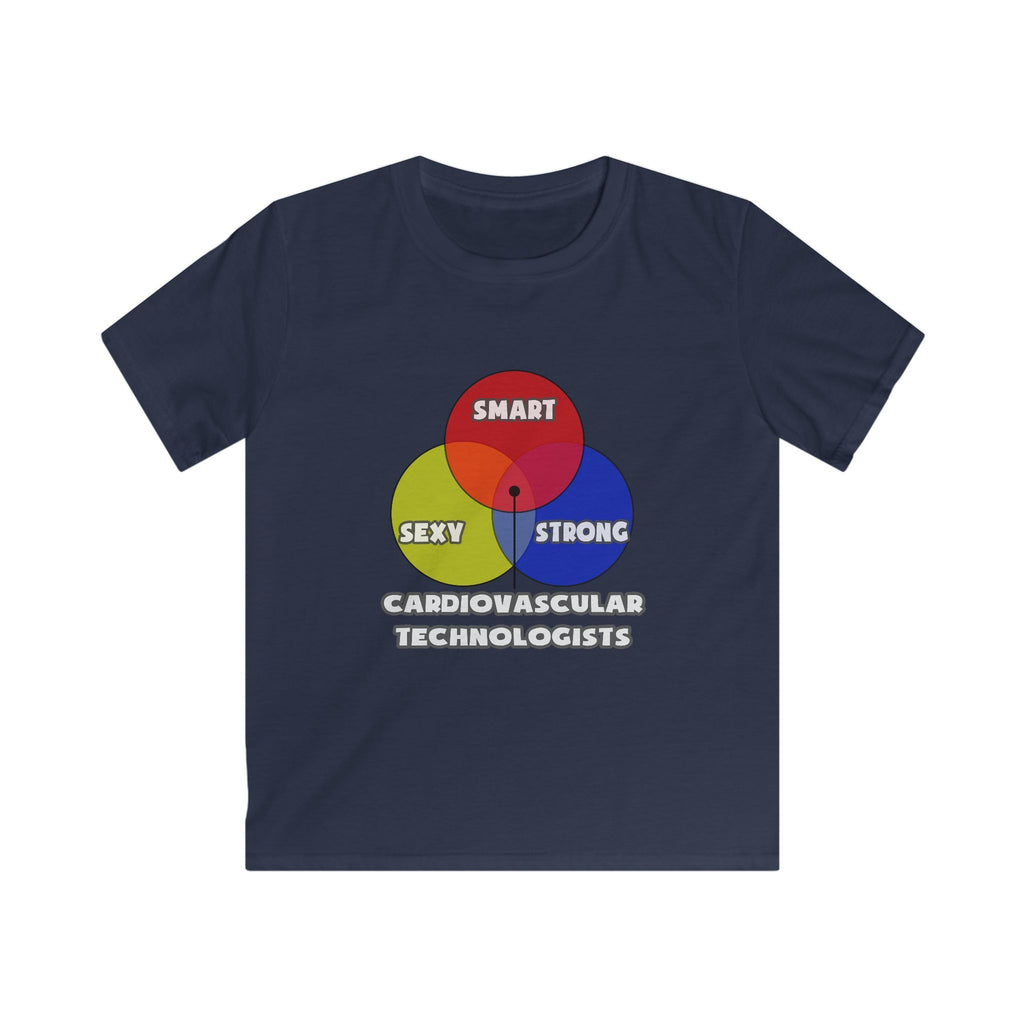 Venn Diagram .. Cardiovascular Technologists - Kids Softstyle Tee