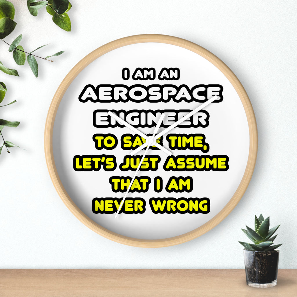 Funny Aerospace Engineer T Shirts and Gifts - Wall Clock