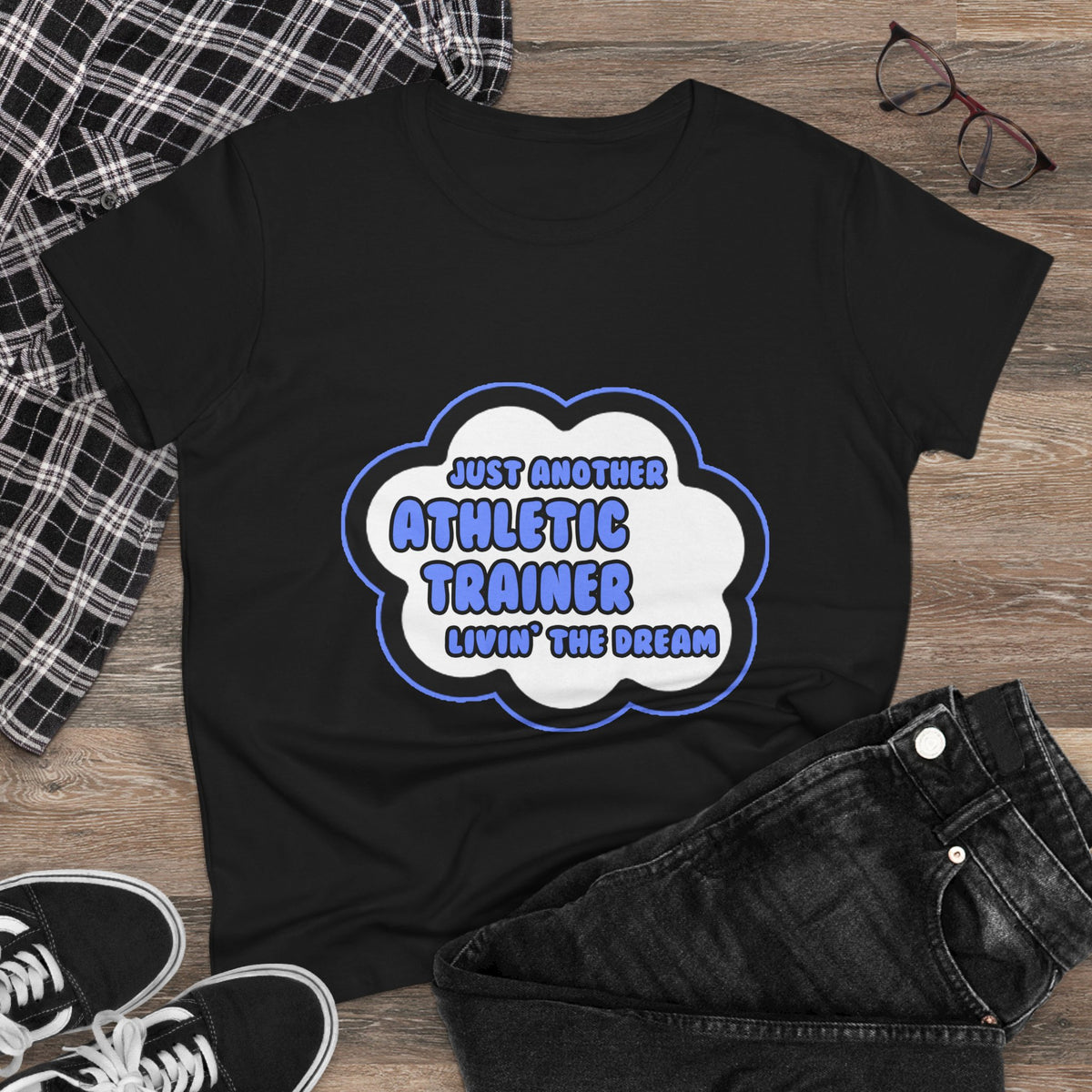 Athletic Trainer .. Livin' The Dream - Women's Midweight Cotton Tee