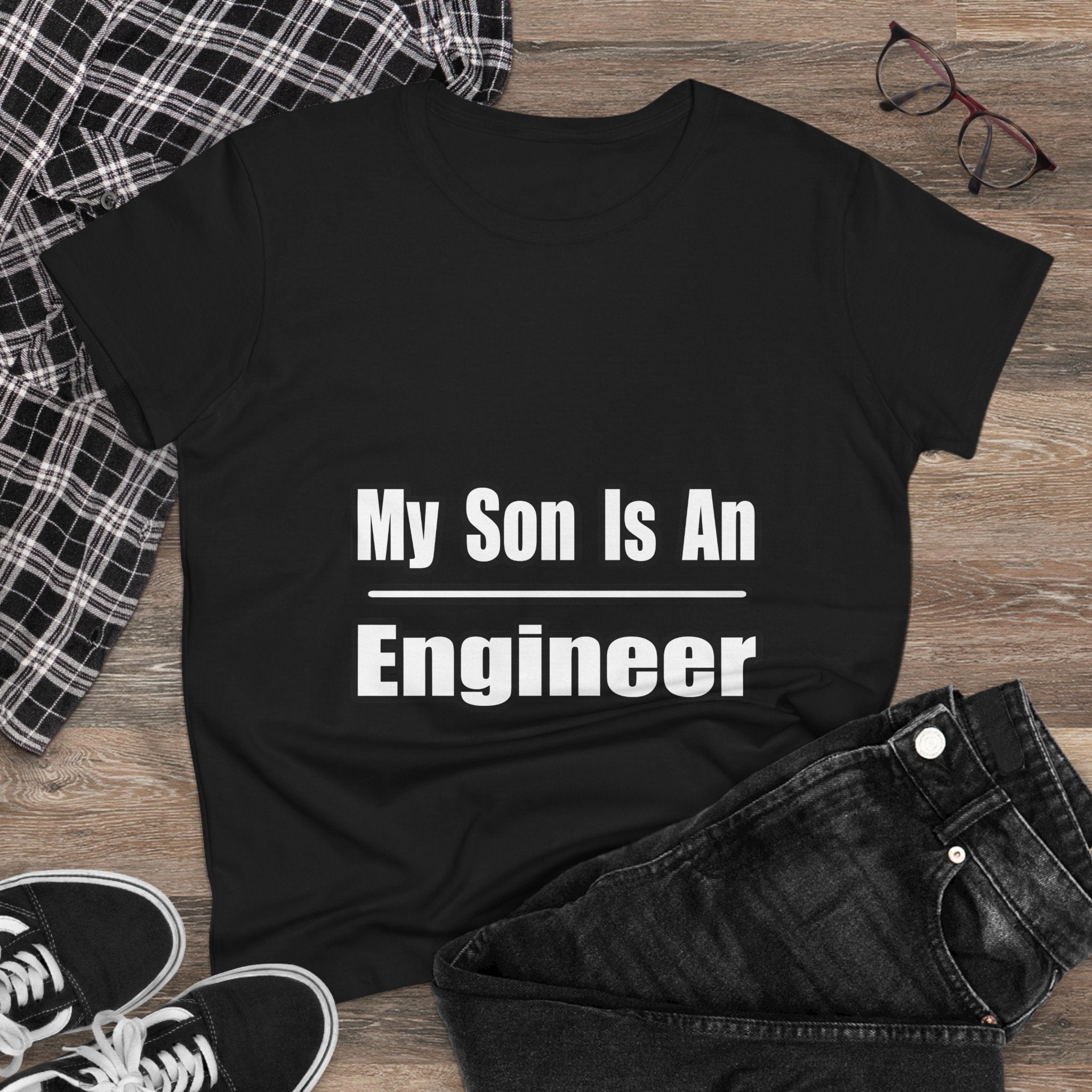 My Son Engineer - Women's Midweight Cotton Tee