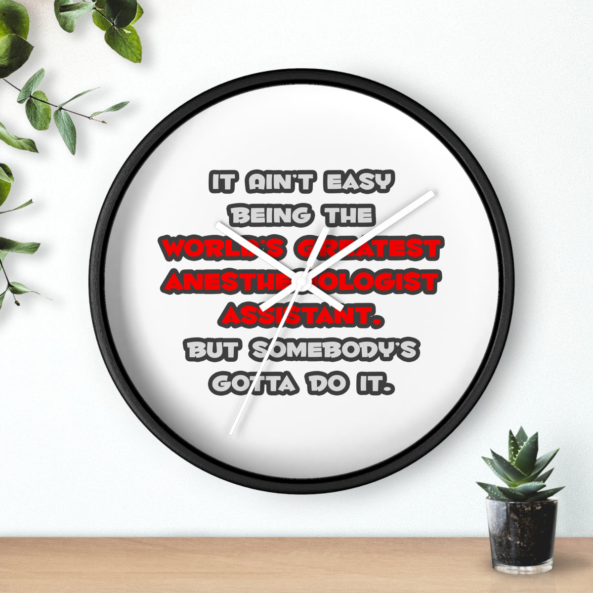 World's Greatest Anesthesiologist Asst Joke - Wall Clock