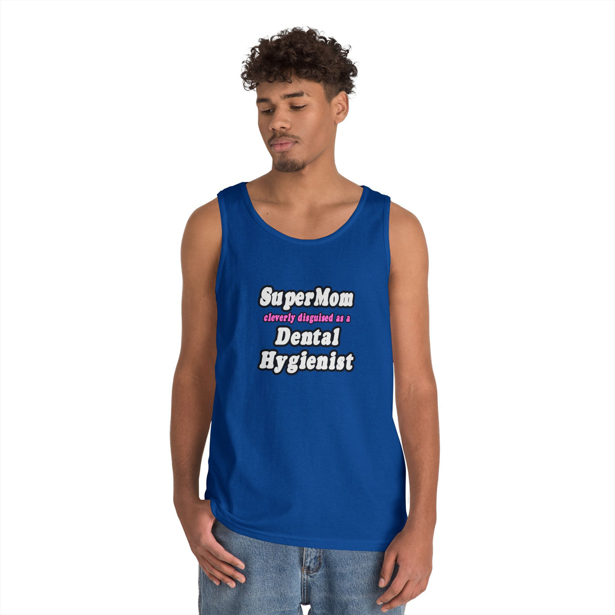 SuperMom...Dental Hygienist - Unisex Heavy Cotton Tank Top