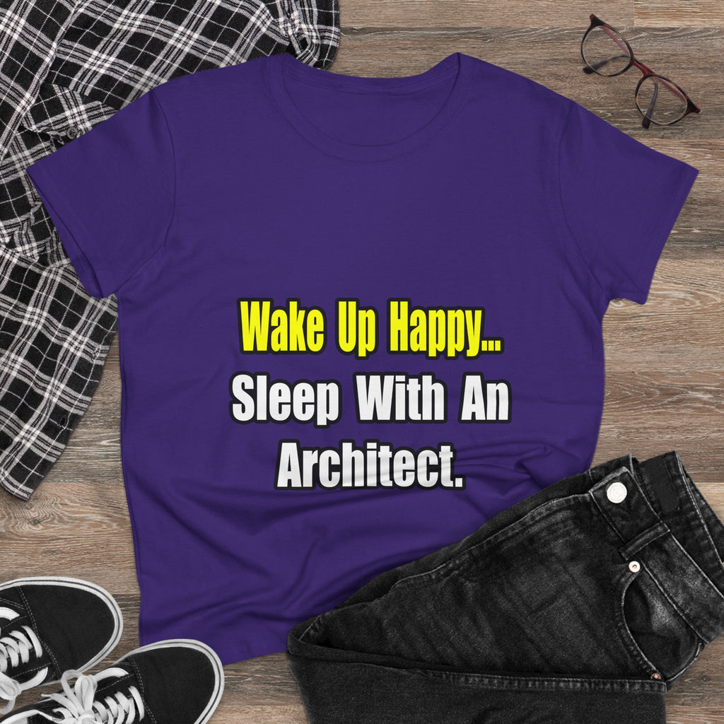 Sleep With an Architect - Women's Midweight Cotton Tee