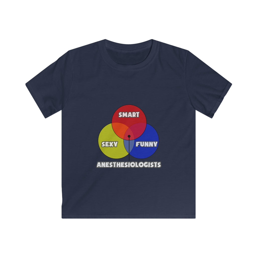 Venn Diagram .. Anesthesiologists - Kids Softstyle Tee