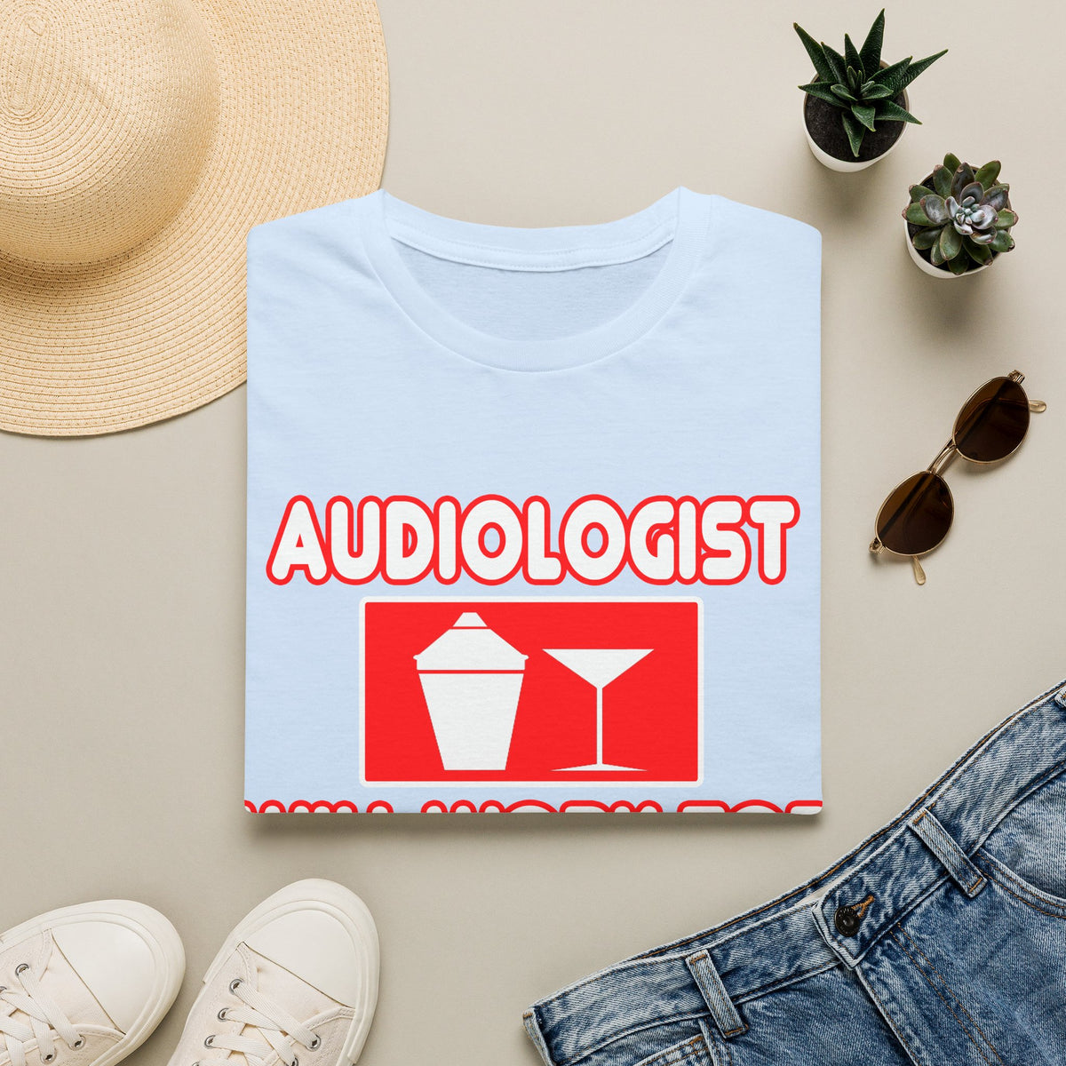 Audiologist ... Will Work For Cocktails - Unisex Softstyle T-Shirt