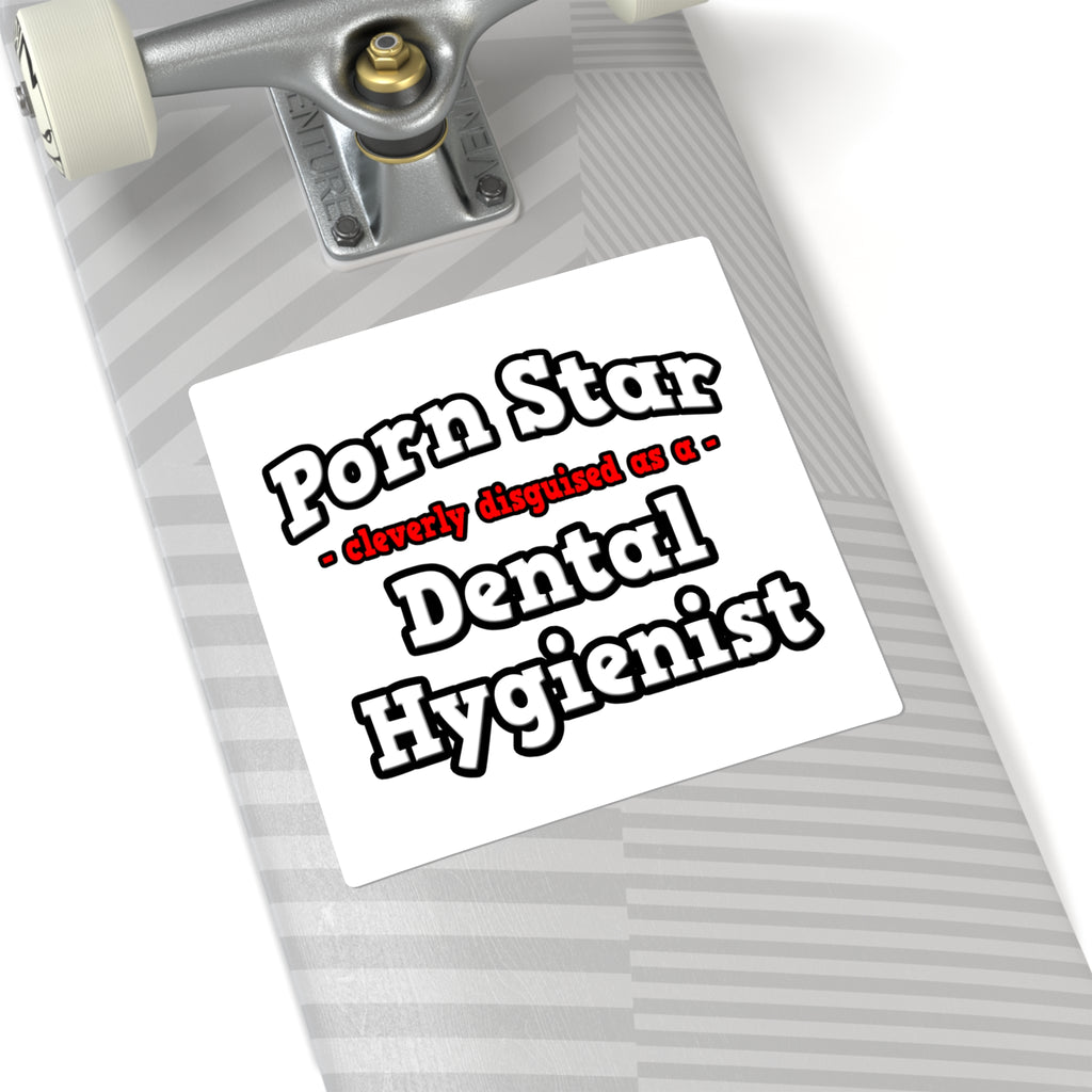 Porn Star...Dental Hygienist - Square Stickers