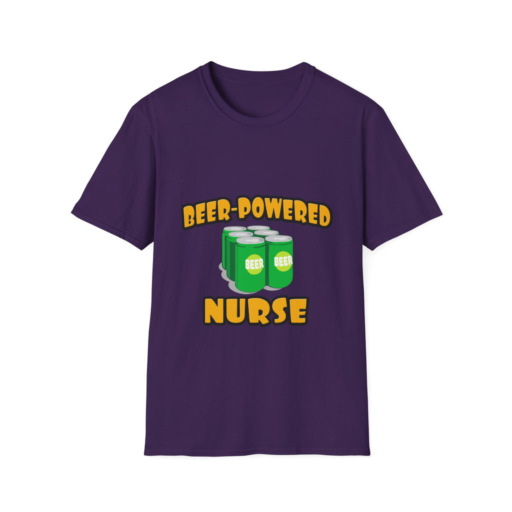 Beer Powered Nurse - Unisex Softstyle T-Shirt