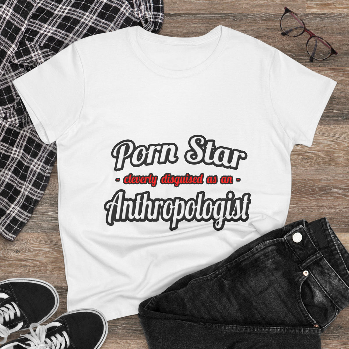 Porn Star...Anthropologist - Women's Midweight Cotton Tee