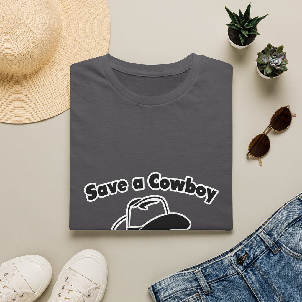 Save a Cowboy .. Ride an Engineer - Unisex Softstyle T-Shirt