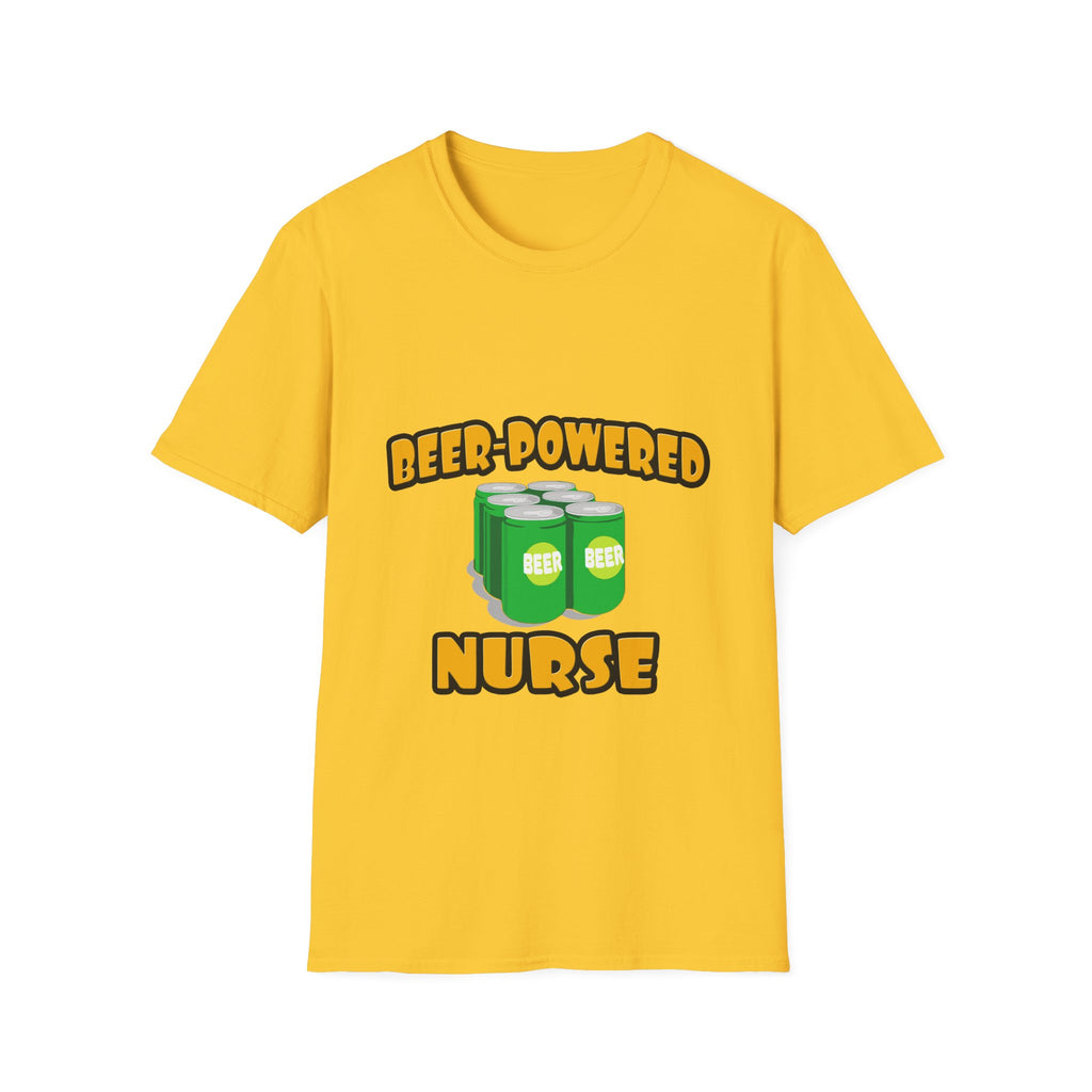 Beer Powered Nurse - Unisex Softstyle T-Shirt