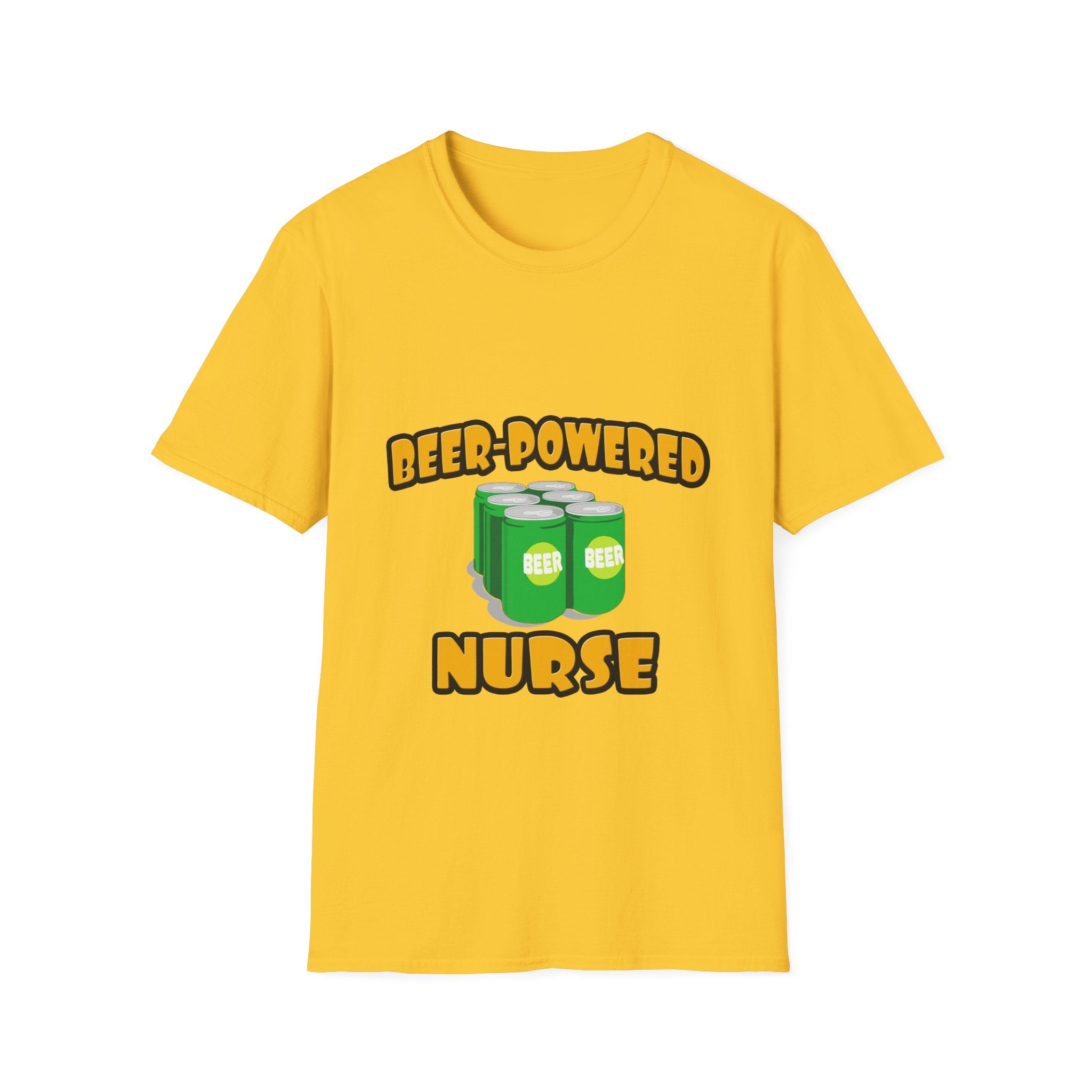Beer Powered Nurse - Unisex Softstyle T-Shirt