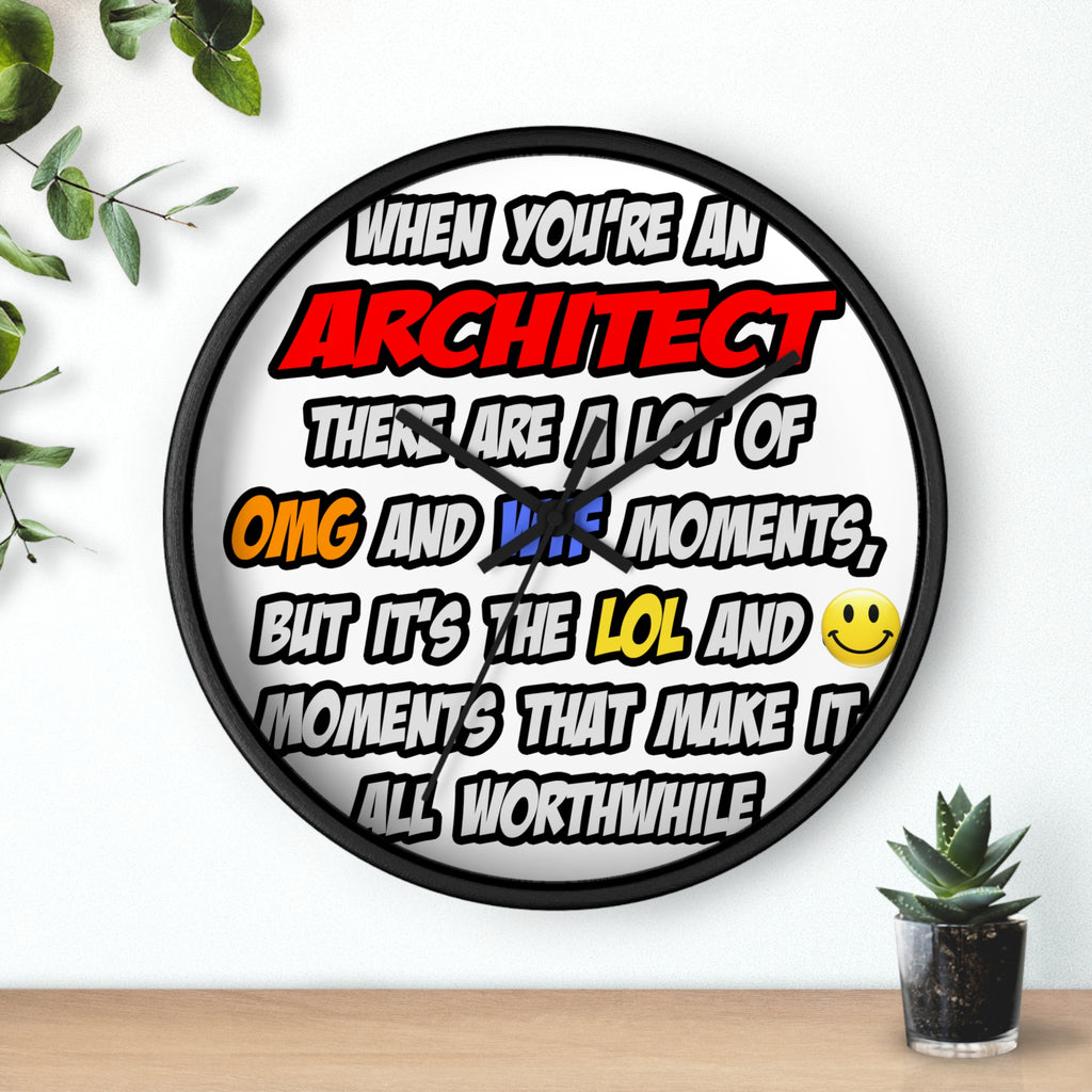 Architect .. OMG WTF LOL - Wall Clock