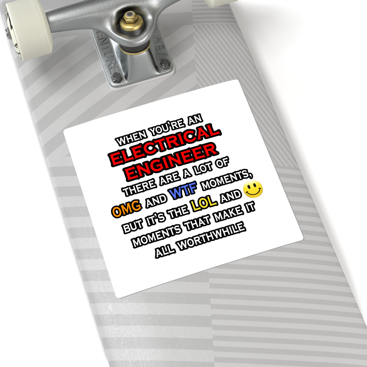 Funny Electrical Engineer ... OMG WTF LOL - Square Stickers