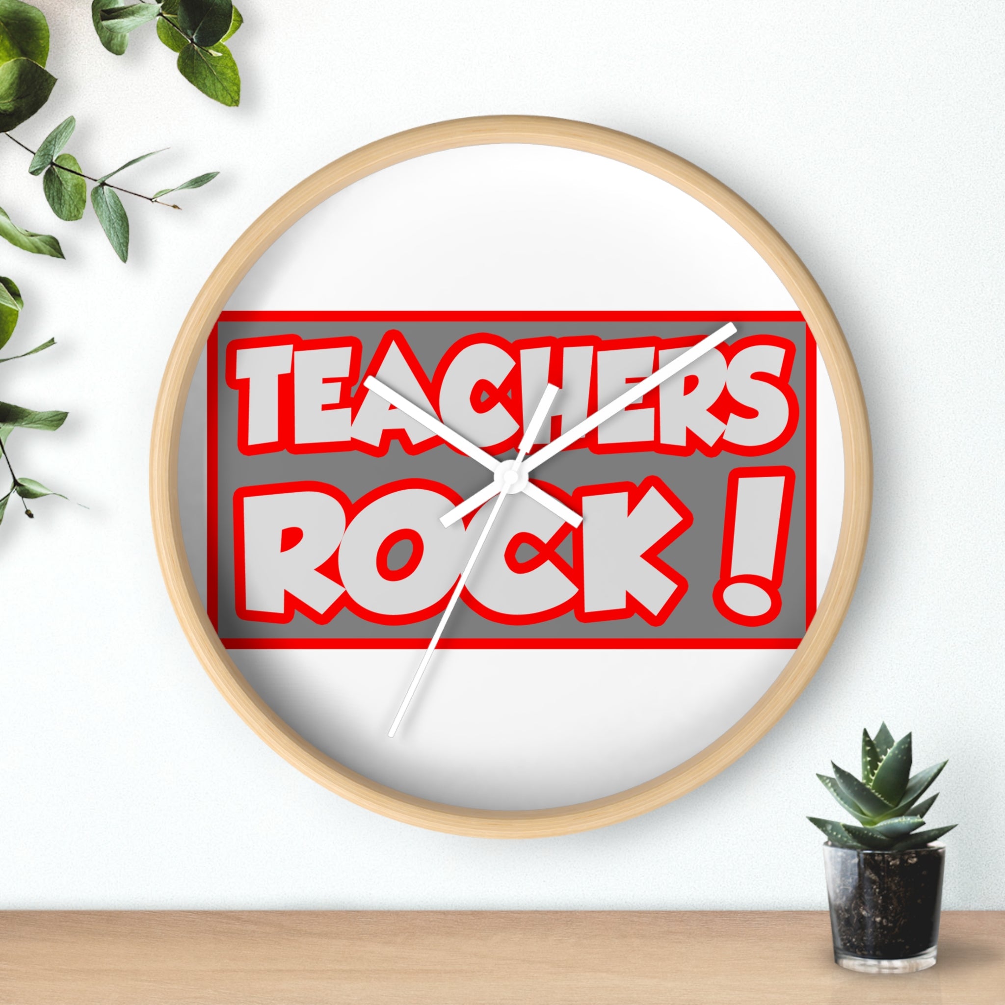 Teachers Rock! - Wall Clock