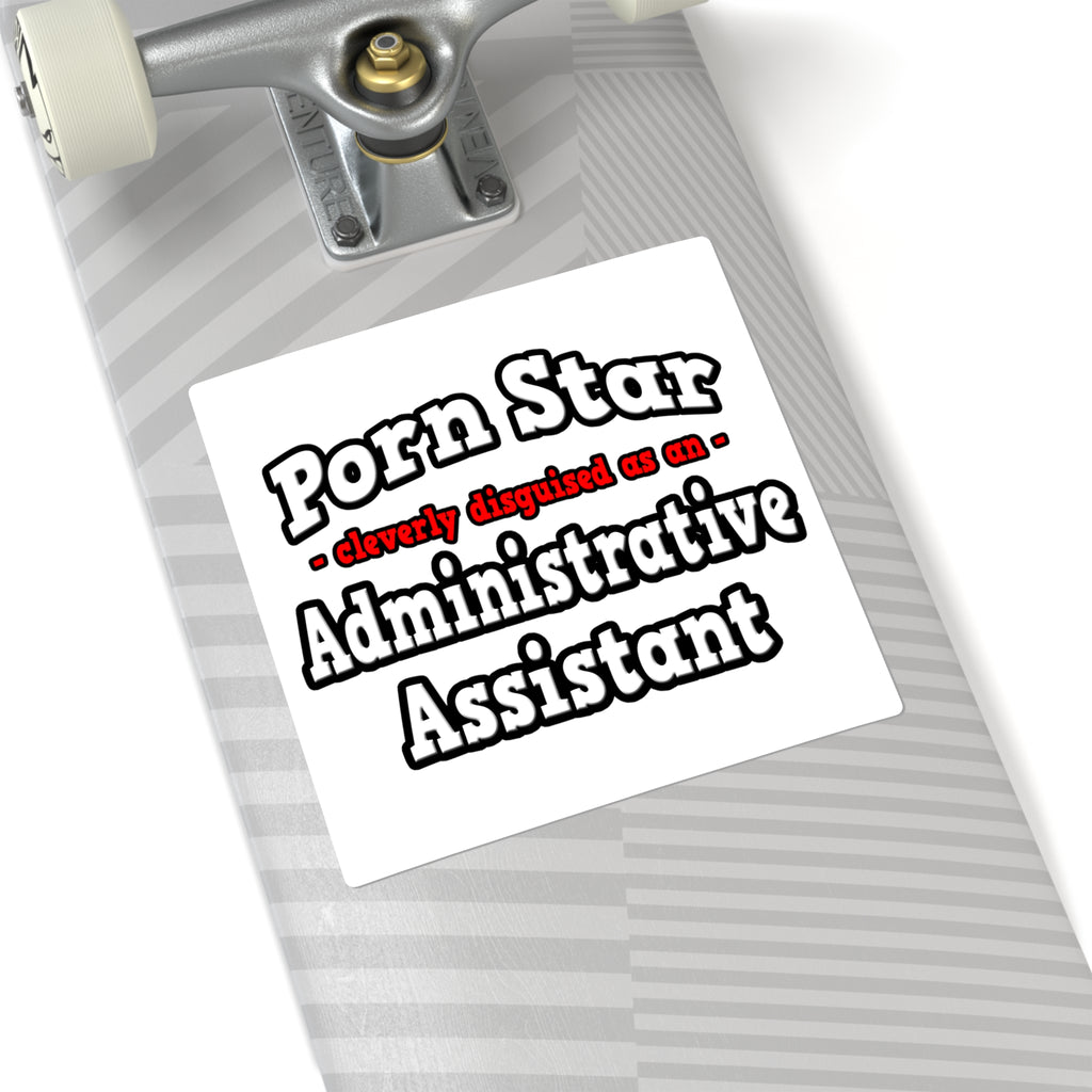 Porn Star...Administrative Assistant - Square Stickers