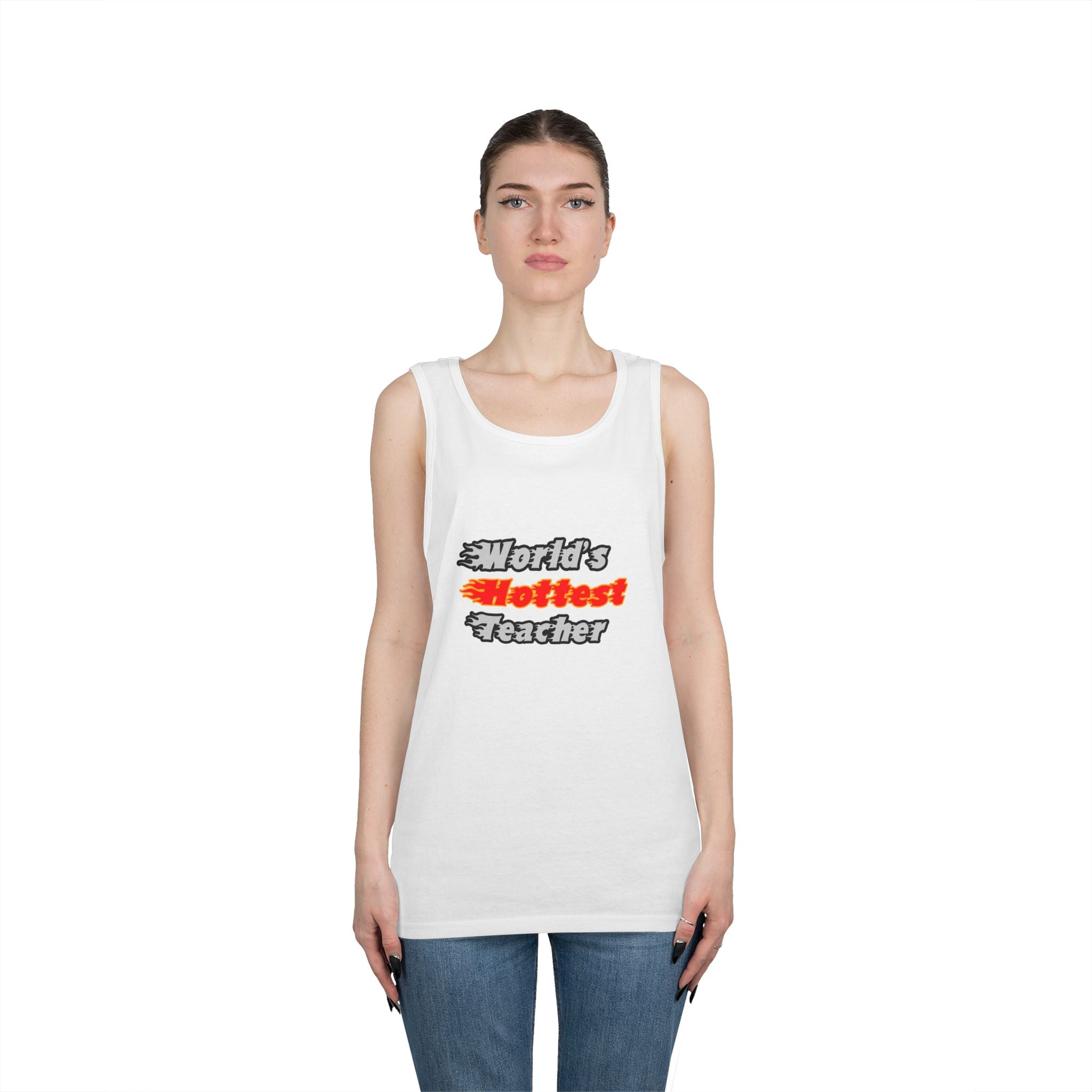 World's Hottest Teacher - Unisex Heavy Cotton Tank Top