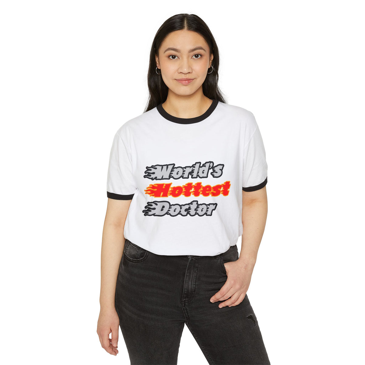 World's Hottest Doctor - Unisex Cotton Ringer T-Shirt