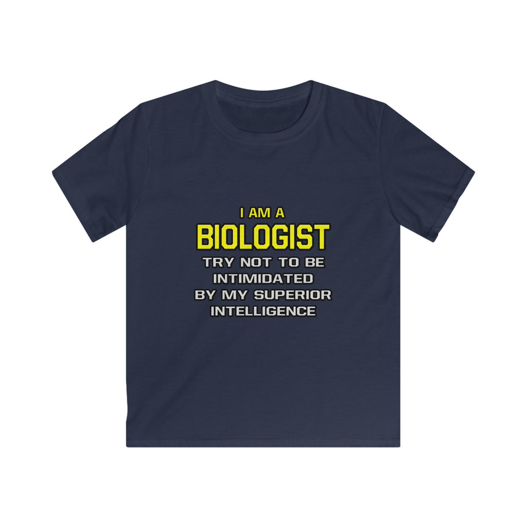 Biologist...Superior Intelligence - Kids Softstyle Tee
