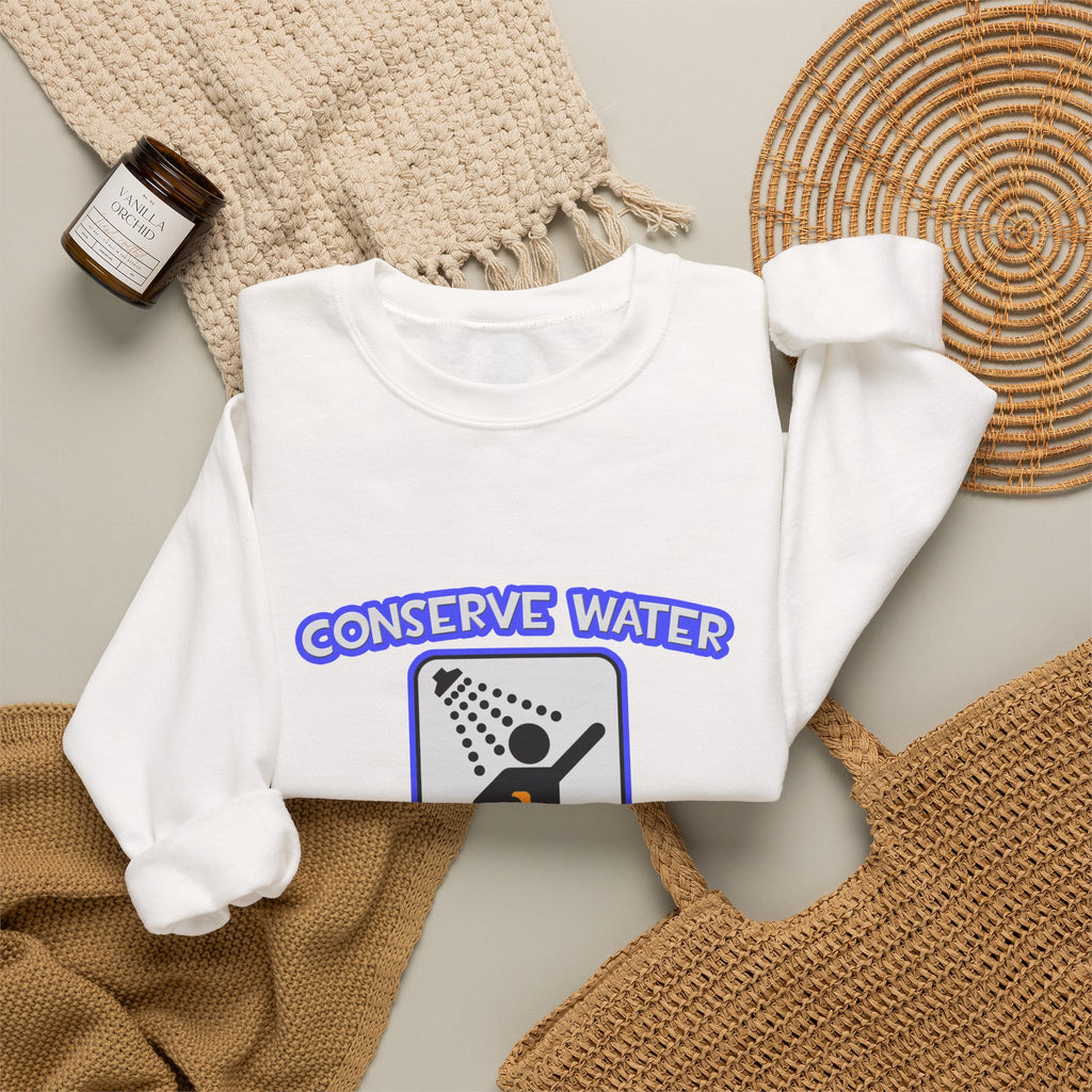 Conserve Water .. Shower With Aerospace Engineer - Unisex Heavy Blend™ Crewneck Sweatshirt