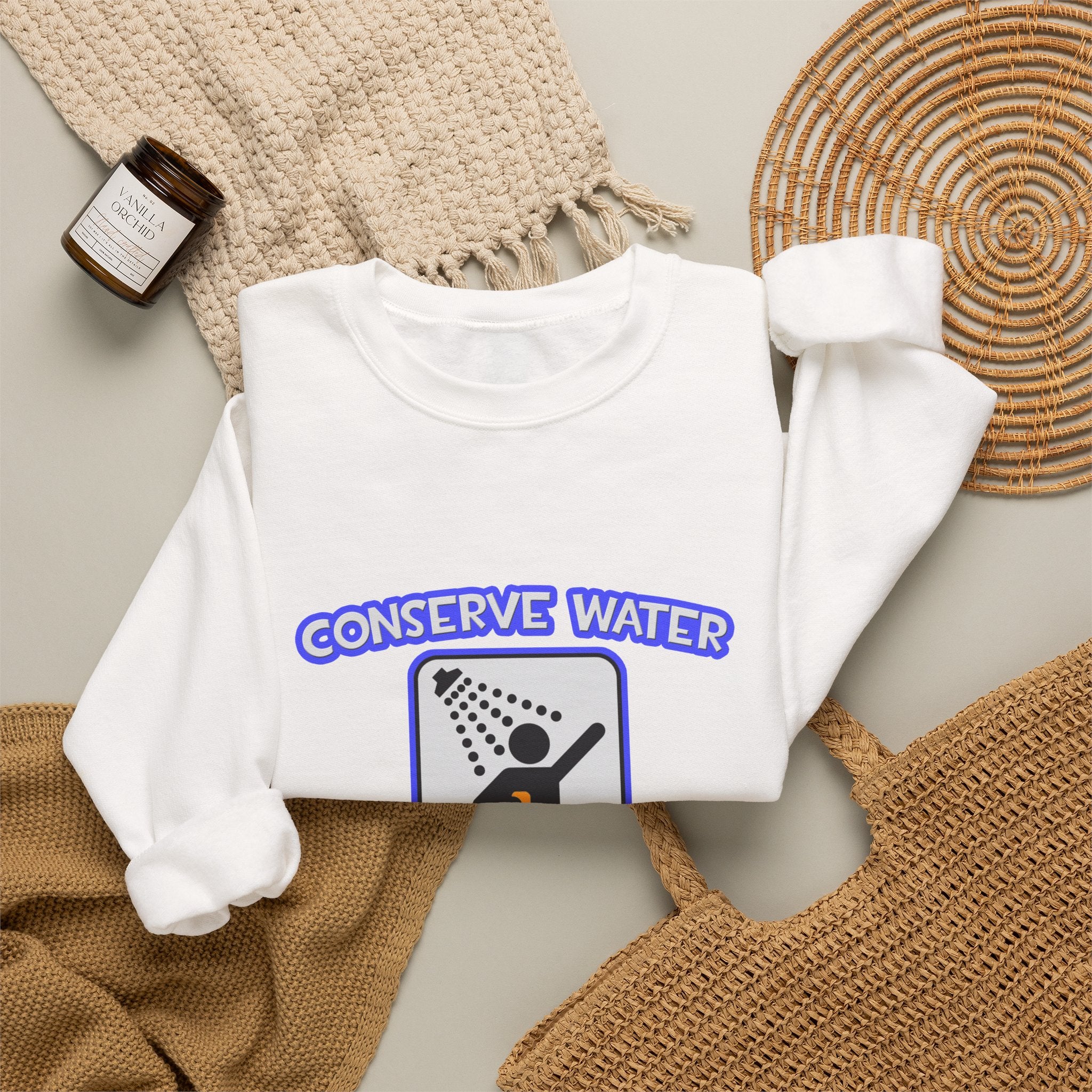 Conserve Water .. Shower With Aerospace Engineer - Unisex Heavy Blend™ Crewneck Sweatshirt
