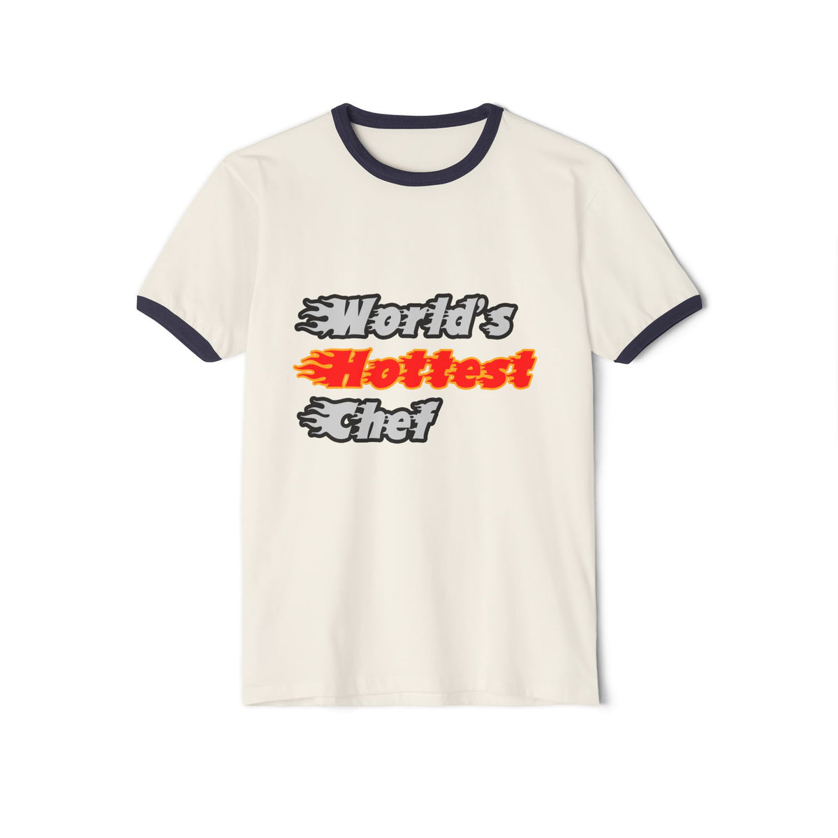 World's Hottest Chef - Unisex Cotton Ringer T-Shirt