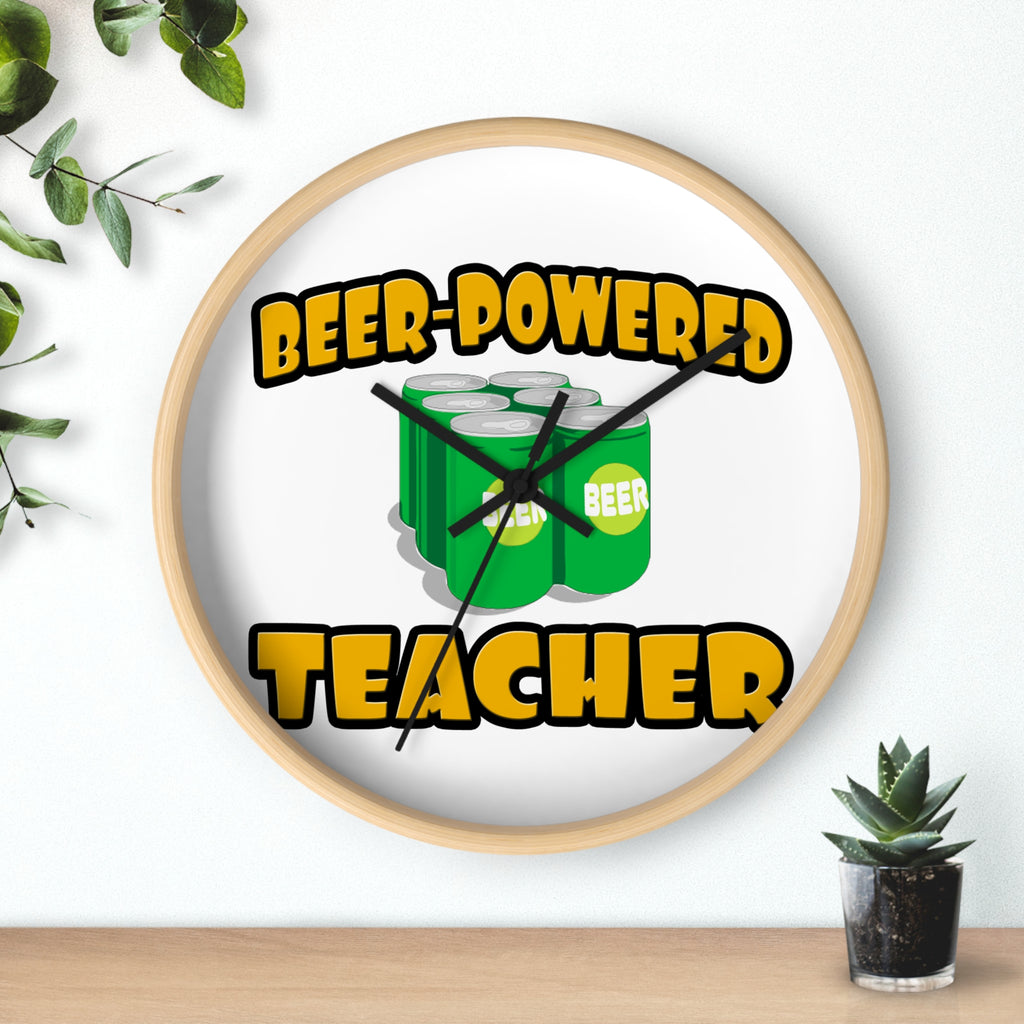 Beer Powered Teacher - Wall Clock