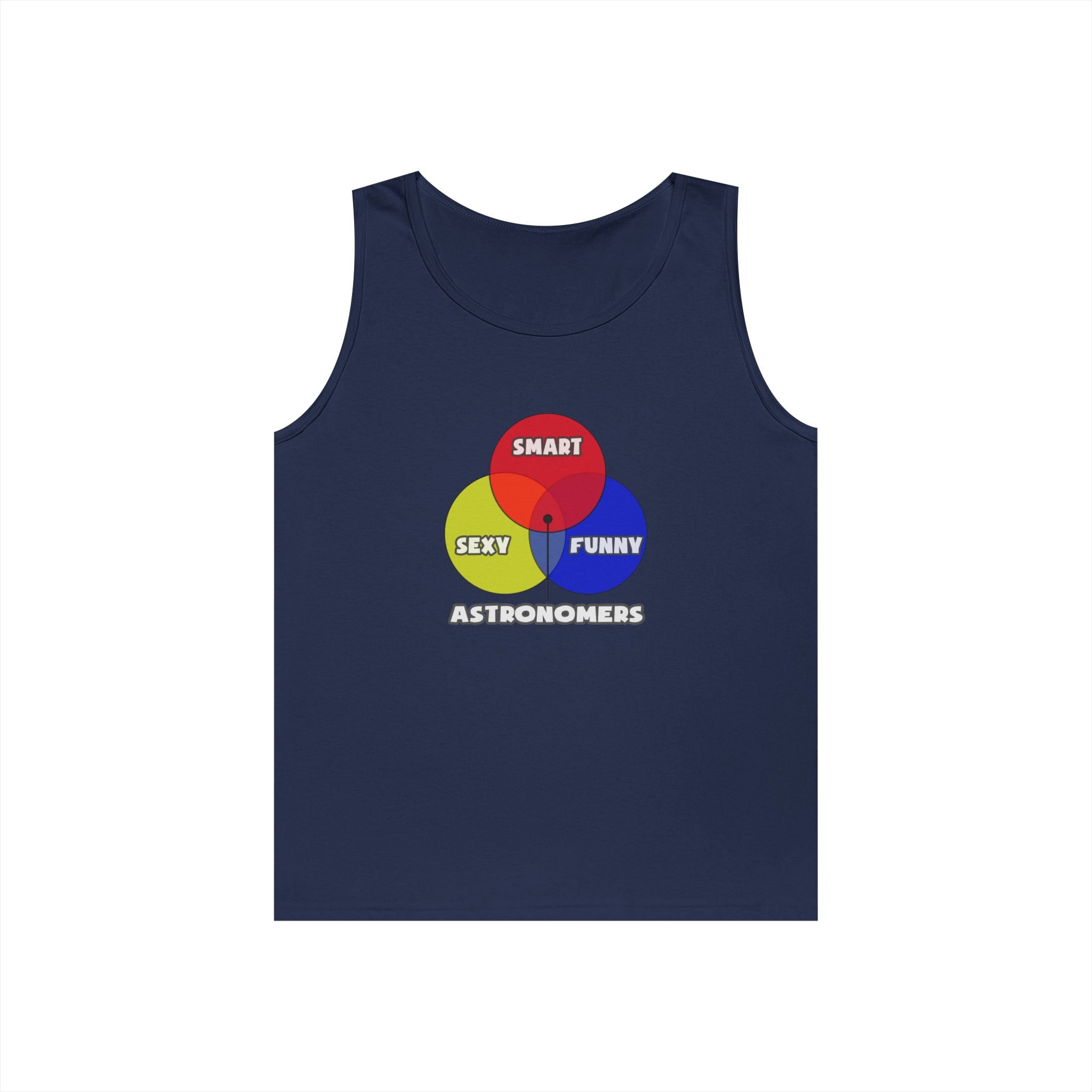Venn Diagram .. Astronomers - Unisex Heavy Cotton Tank Top