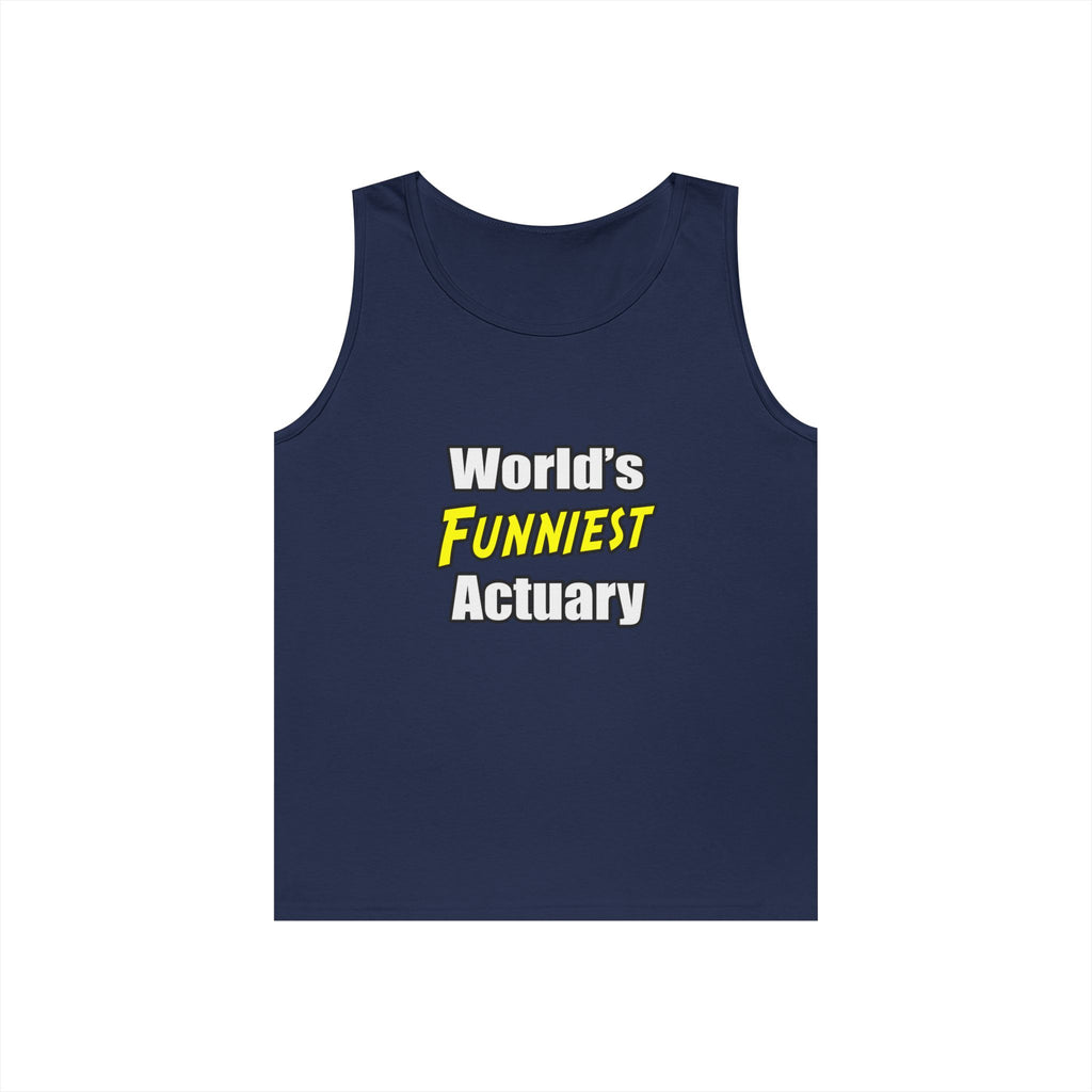 World's Funniest Actuary - Unisex Heavy Cotton Tank Top