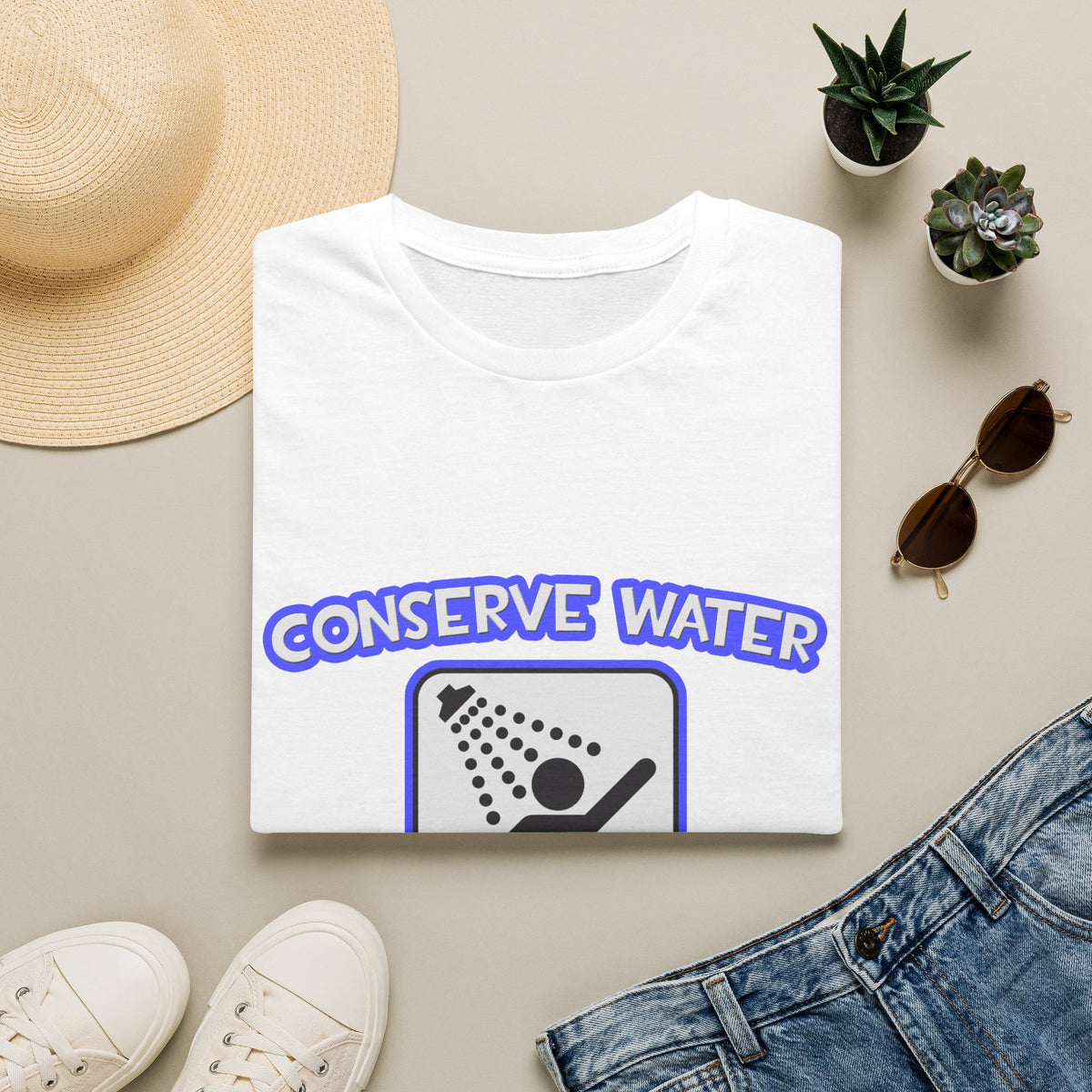 Conserve Water .. Shower With a Teacher - Unisex Softstyle T-Shirt
