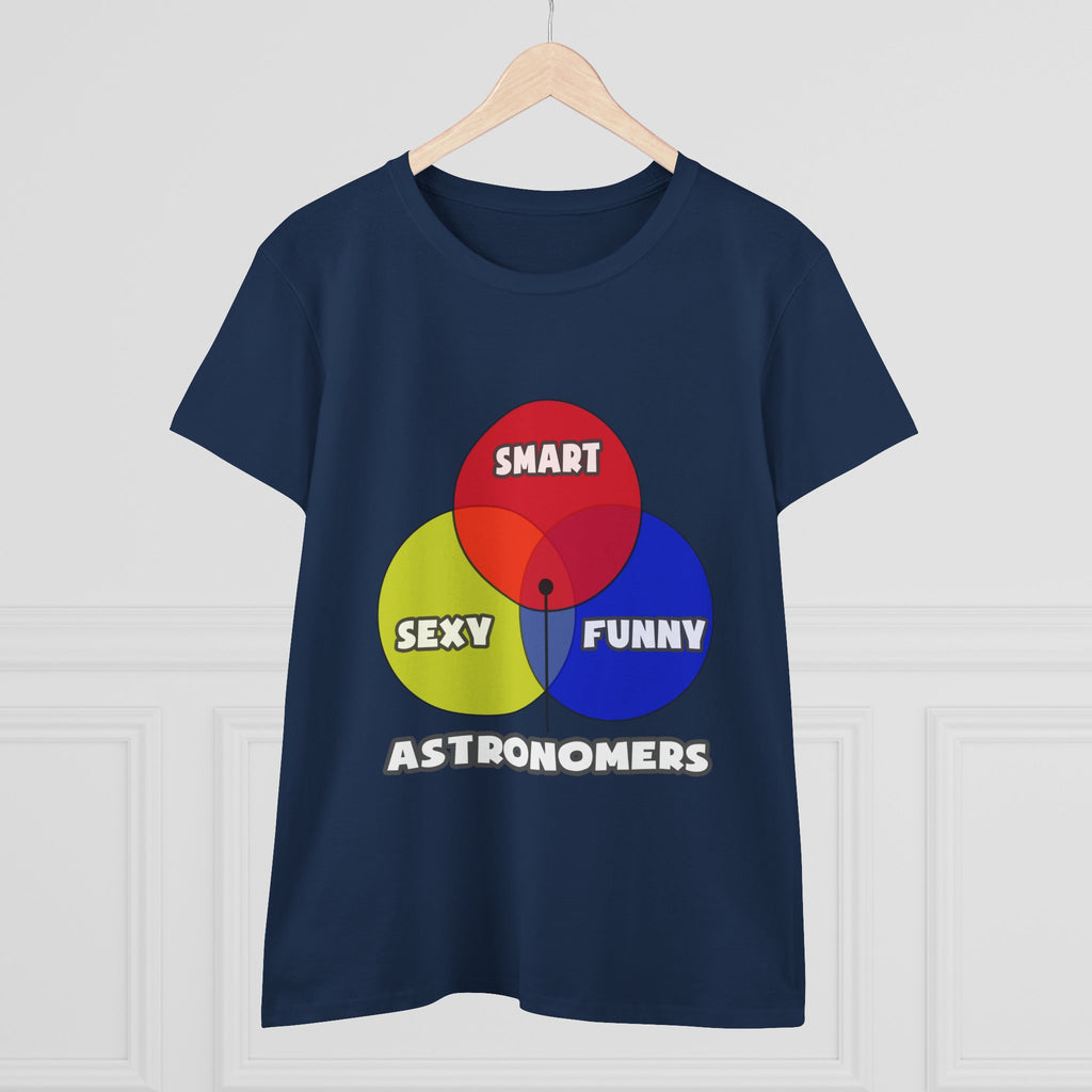 Venn Diagram .. Astronomers - Women's Midweight Cotton Tee