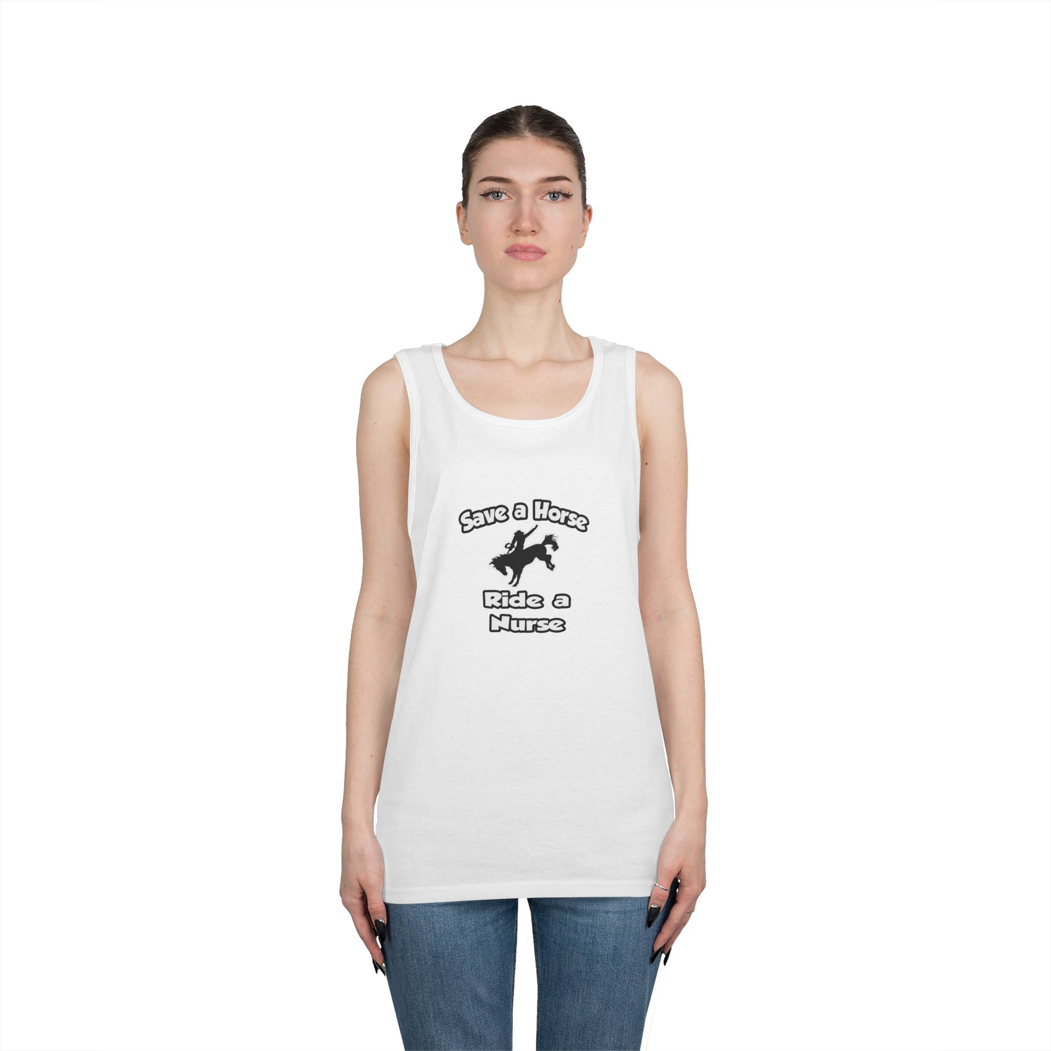Save a Horse .. Ride a Nurse - Unisex Heavy Cotton Tank Top