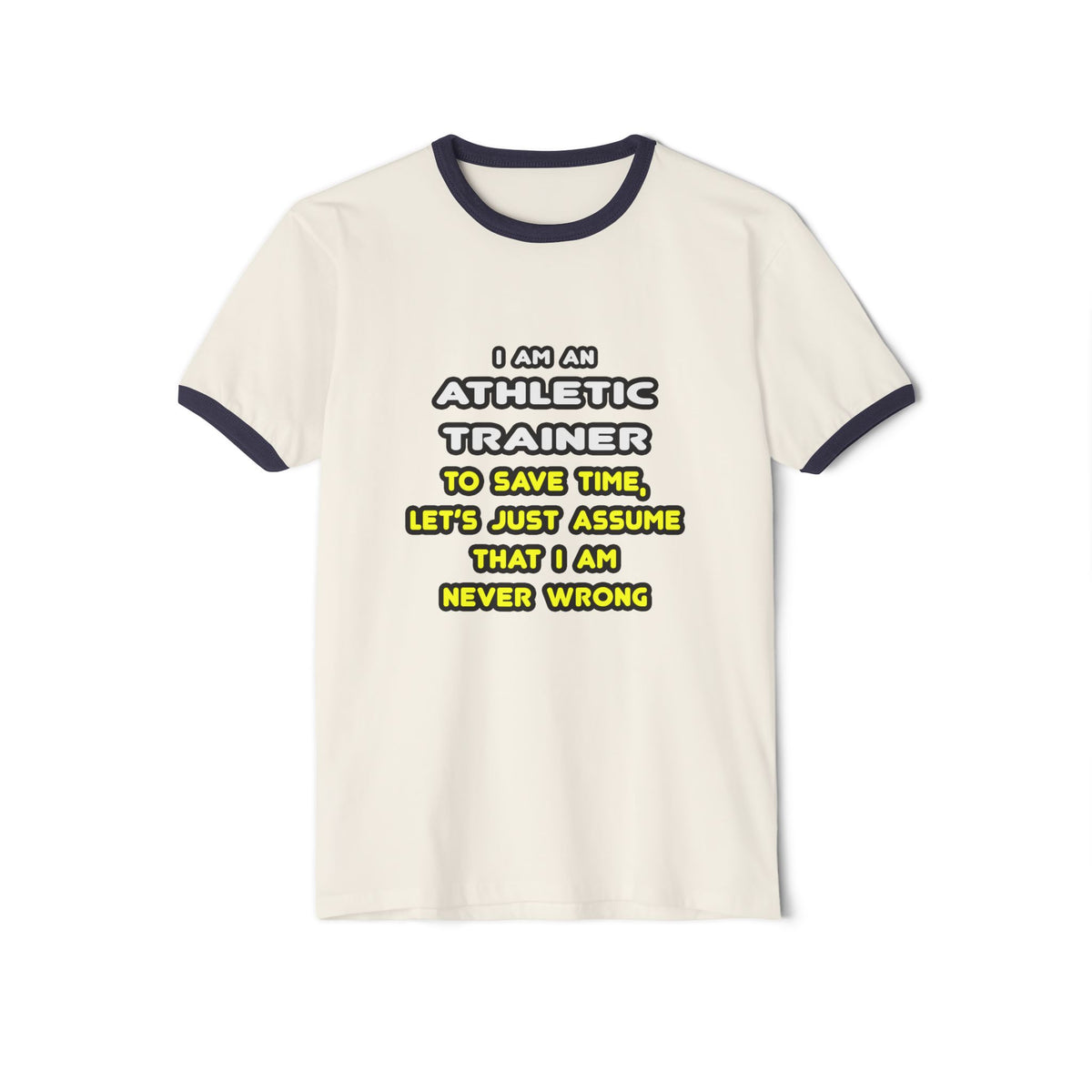 Funny Athletic Trainer T Shirts - Unisex Cotton Ringer T-Shirt