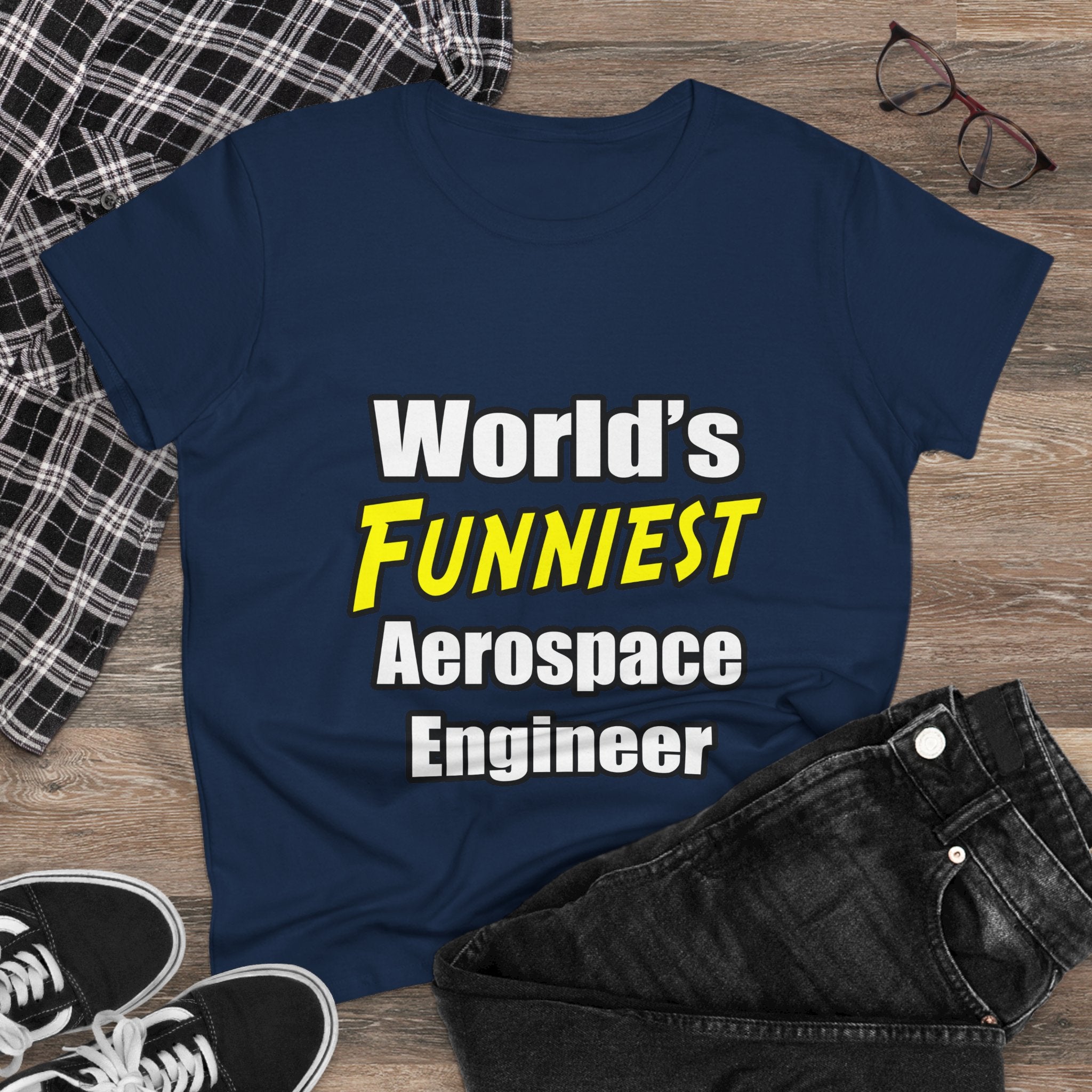 World's Funniest Aerospace Engineer - Women's Midweight Cotton Tee