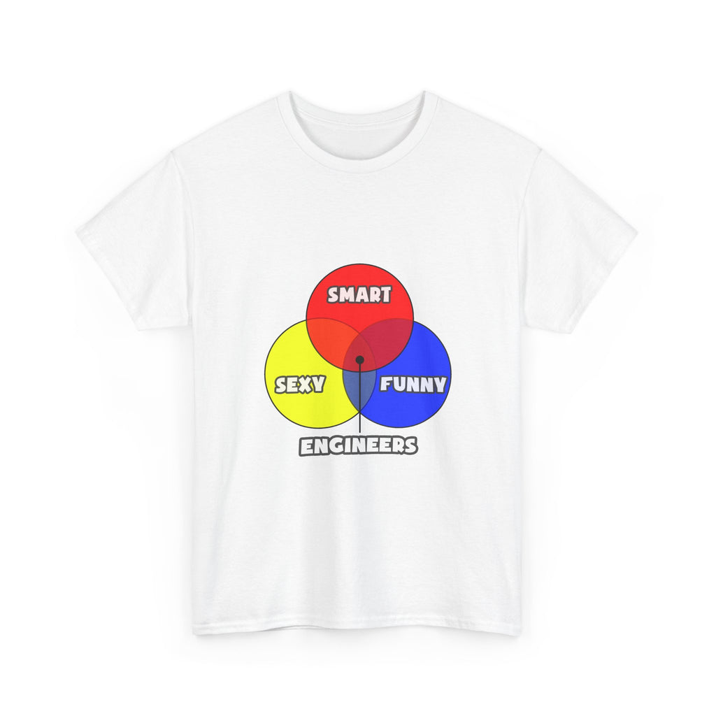Venn Diagram .. Engineers - Unisex Heavy Cotton Tee