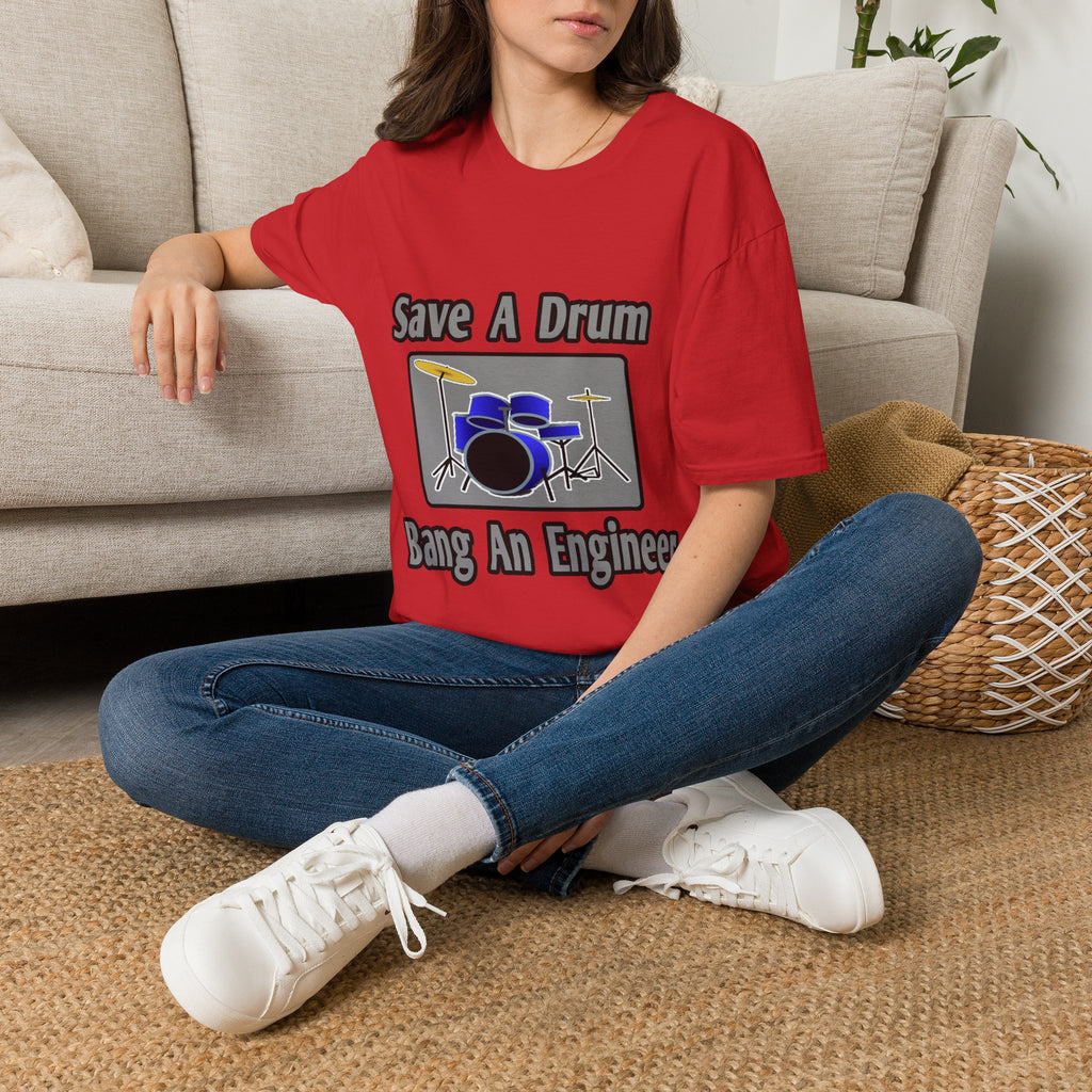 Save a Drum...Bang an Engineer - Unisex Softstyle T-Shirt