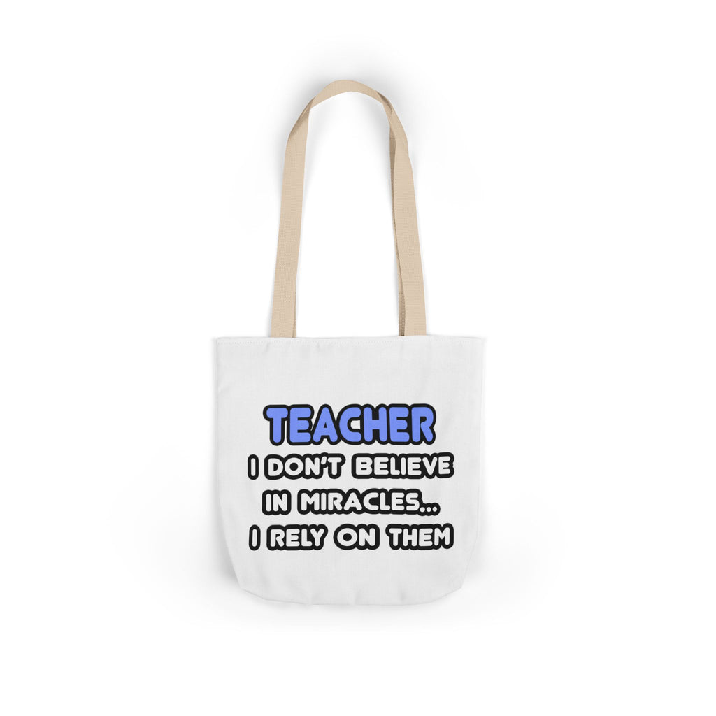 Miracles and Teachers - Canvas Tote Bag, 5-Color Straps