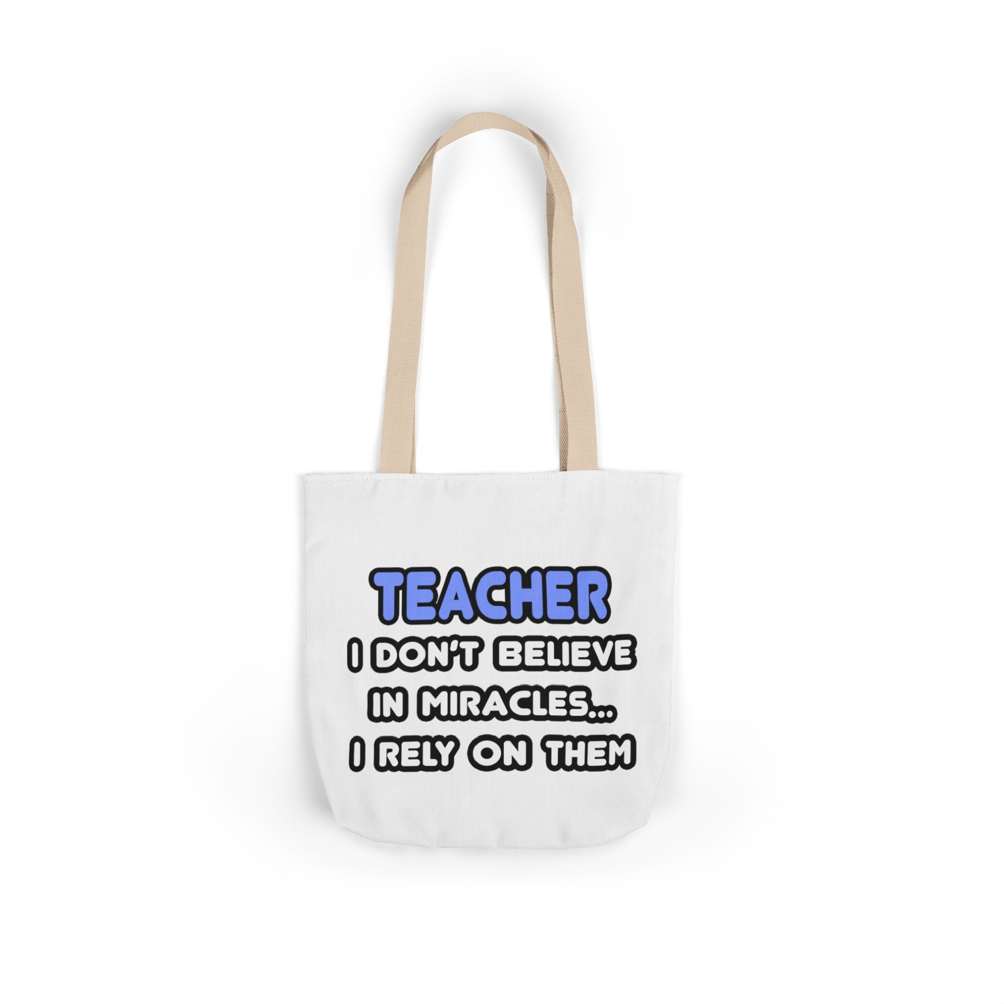Miracles and Teachers - Canvas Tote Bag, 5-Color Straps