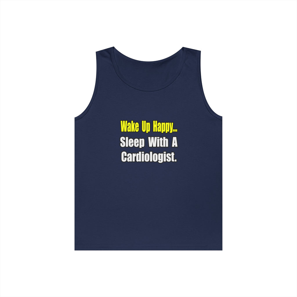 Sleep With a Cardiologist - Unisex Heavy Cotton Tank Top