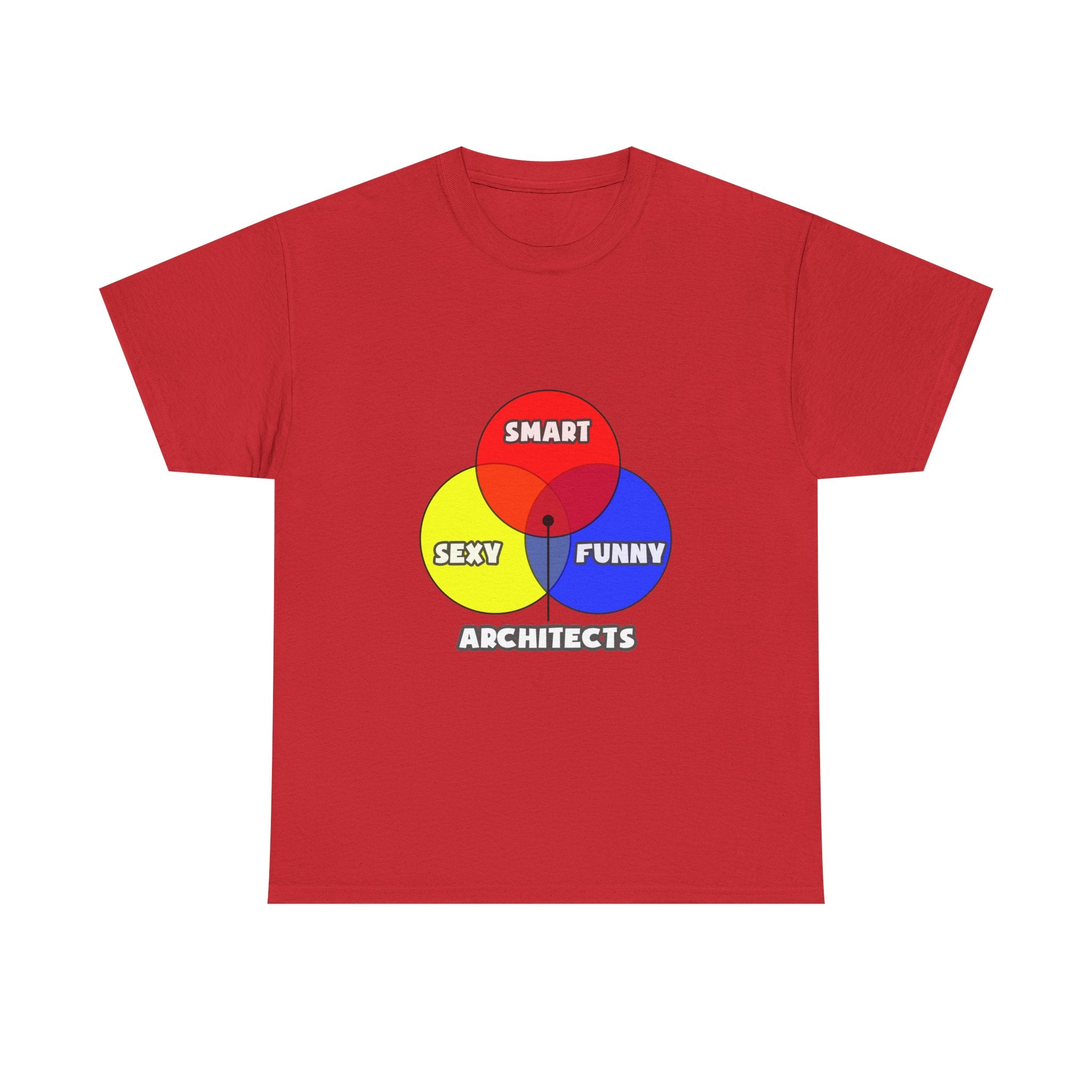 Venn Diagram .. Architects - Unisex Heavy Cotton Tee