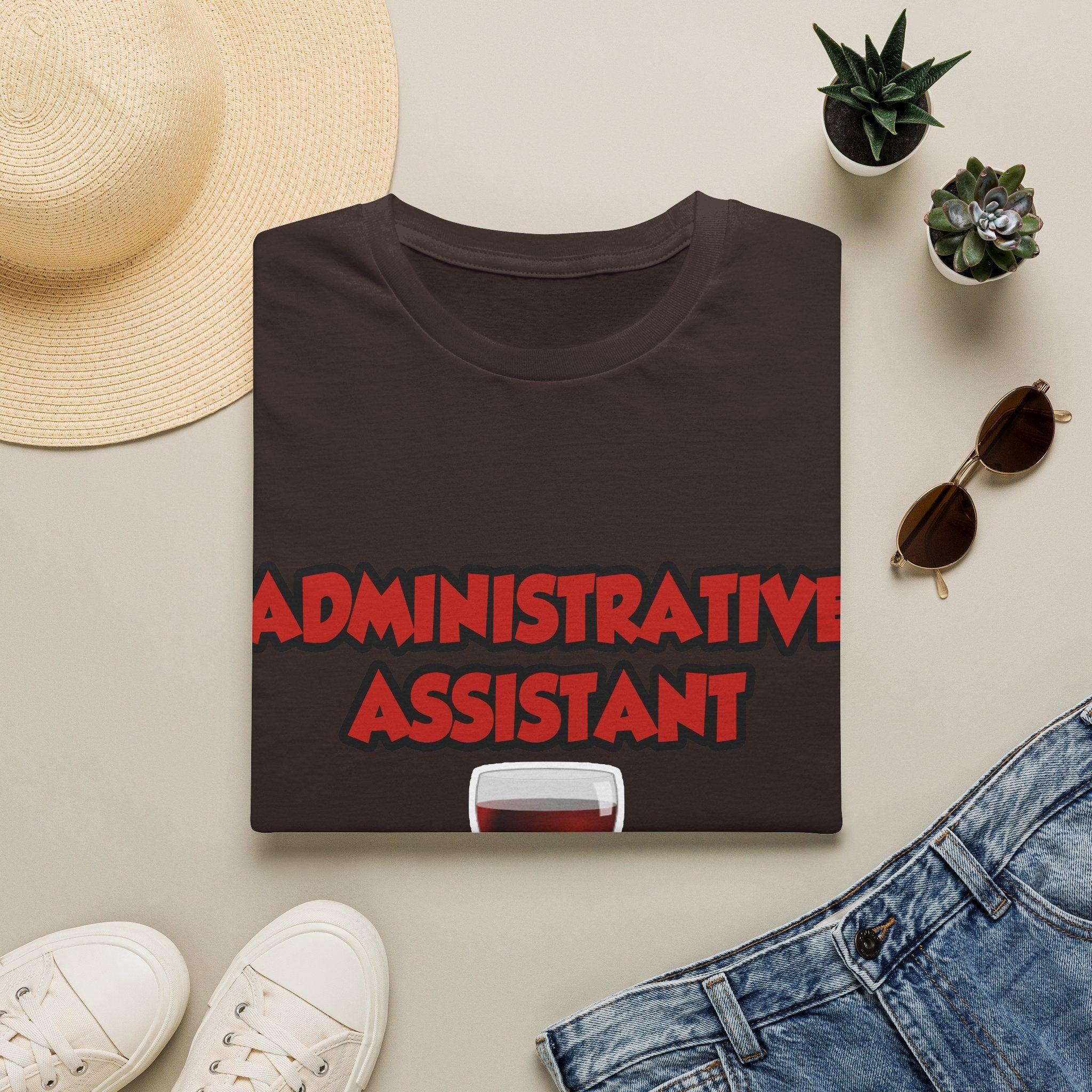 Admin Assistant ... Will Work For Wine - Unisex Softstyle T-Shirt