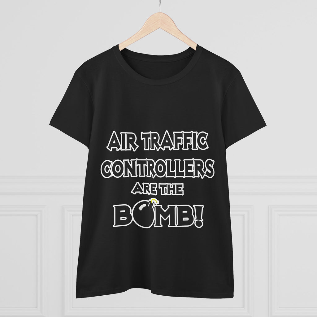 Air Traffic Controllers Are The Bomb! - Women's Midweight Cotton Tee