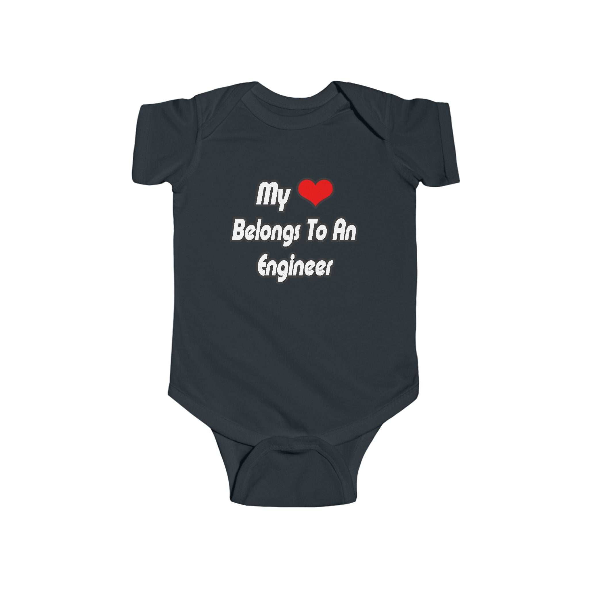 My Heart Belongs To An Engineer - Infant Fine Jersey Bodysuit