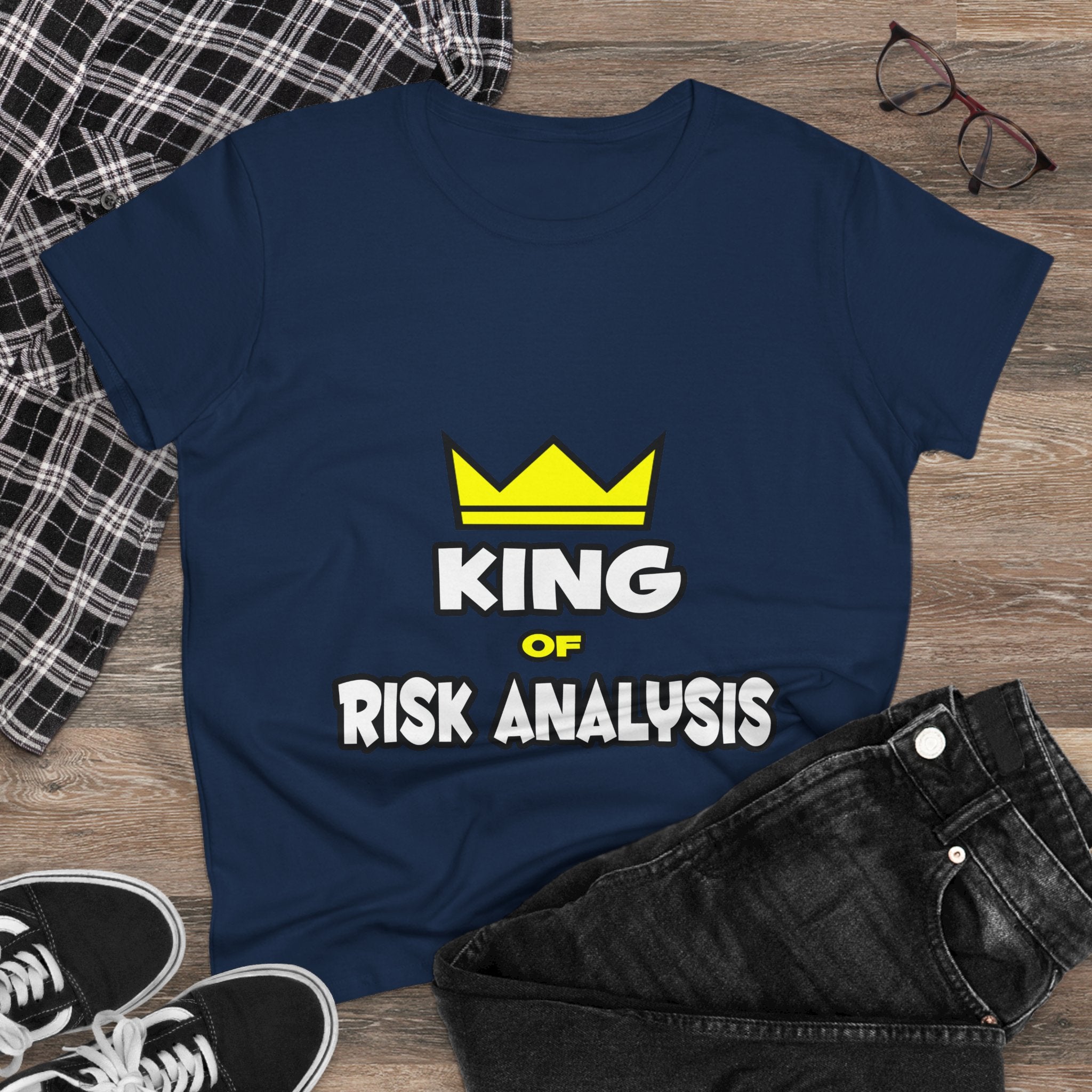 King of Risk Analysis - Women's Midweight Cotton Tee