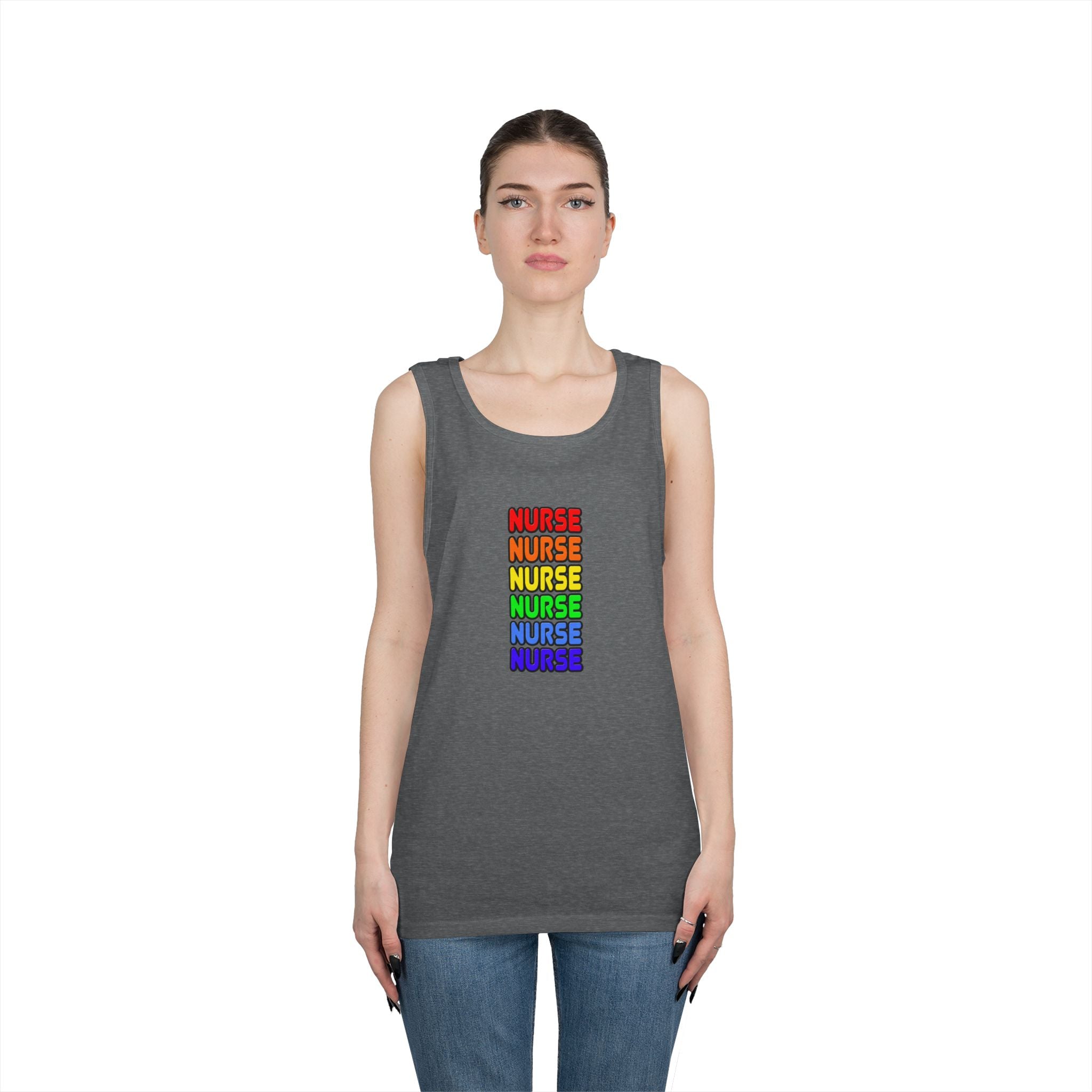 Rainbow Nurse - Unisex Heavy Cotton Tank Top