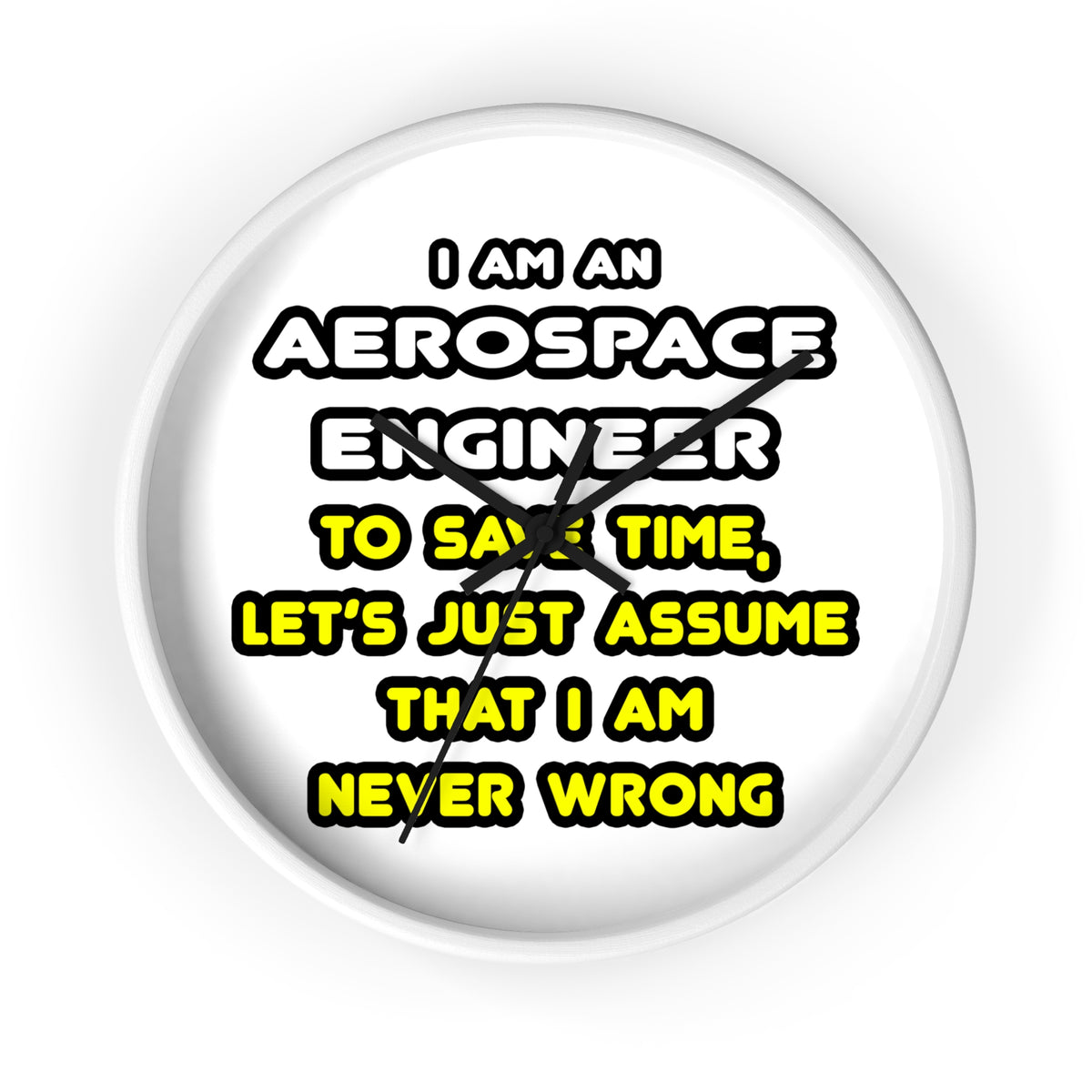 Funny Aerospace Engineer T Shirts and Gifts - Wall Clock