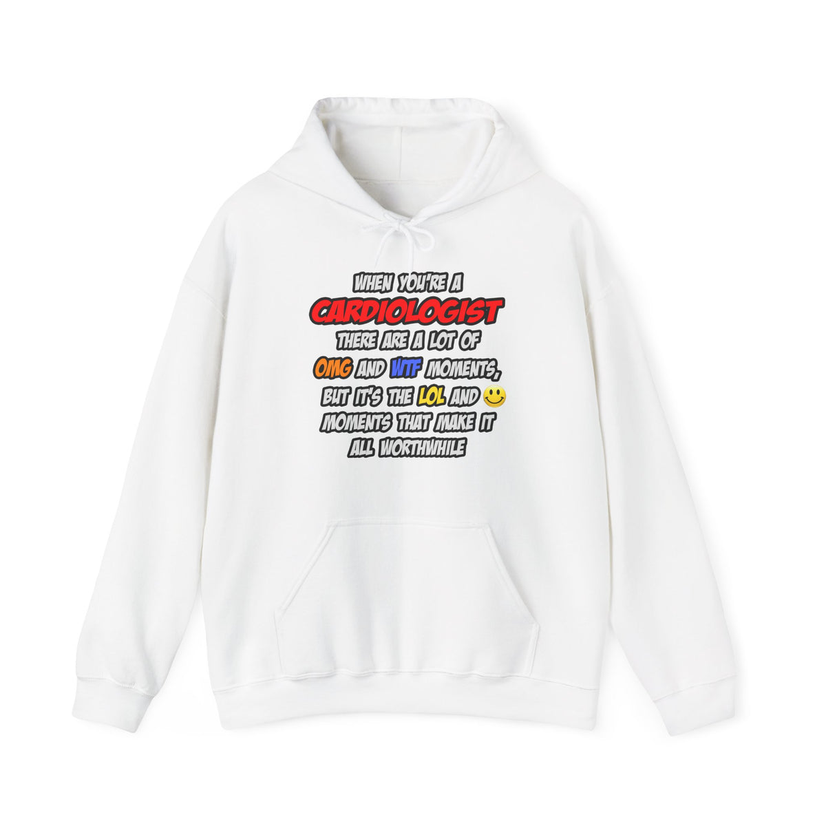 Cardiologist .. OMG WTF LOL - Unisex Heavy Blend™ Hooded Sweatshirt
