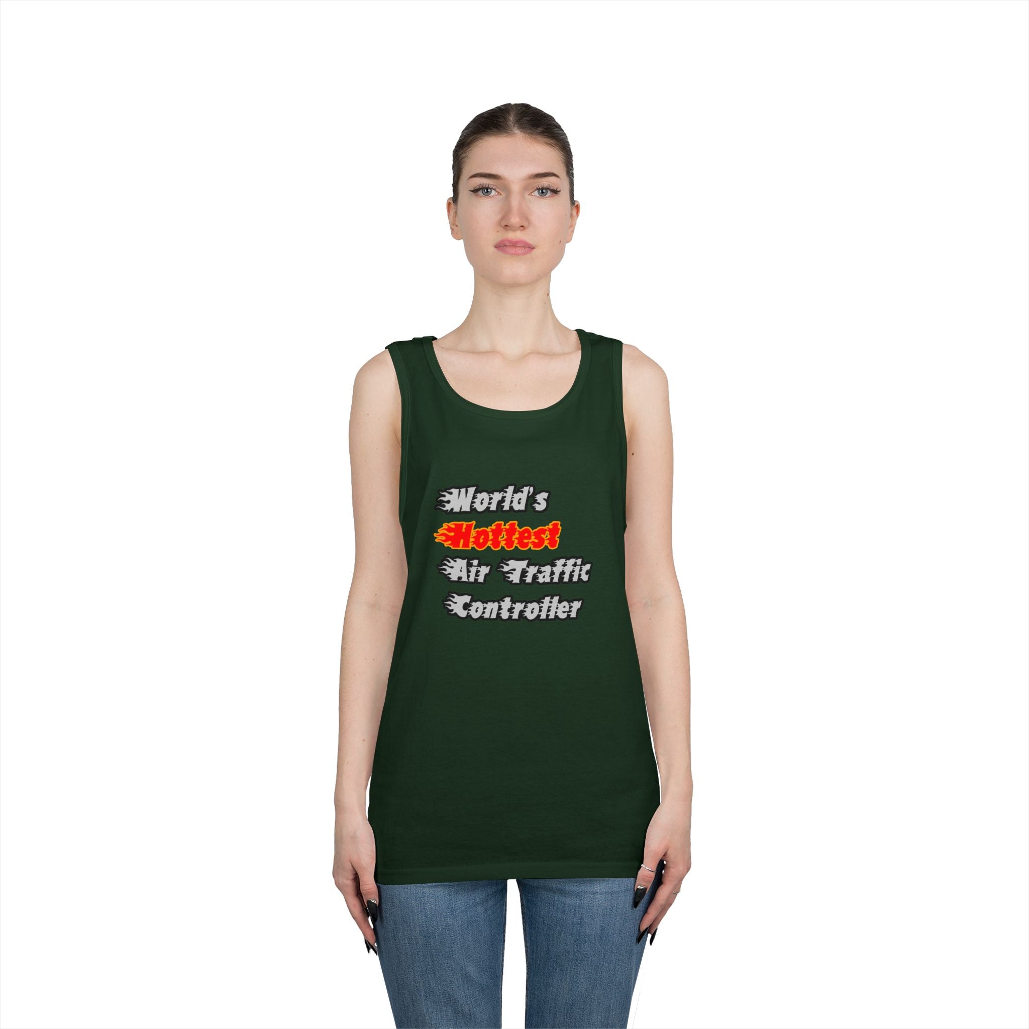 World's Hottest Air Traffic Controller - Unisex Heavy Cotton Tank Top
