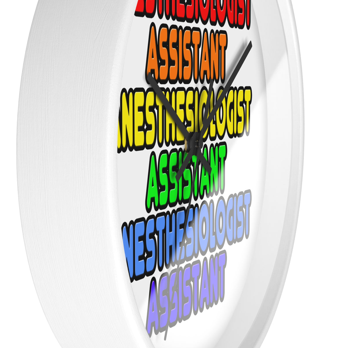 Rainbow Anesthesiologist Assistant - Wall Clock